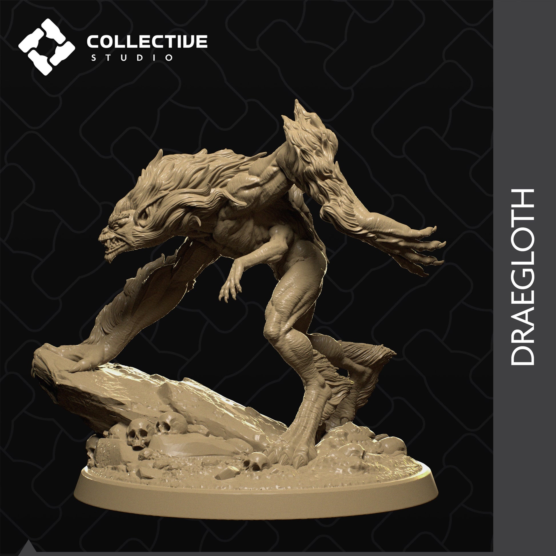 Draegloth, Collective Studios | Dungeons and Dragons | Pathfinder | Table Top RPG | 3D Printed Model