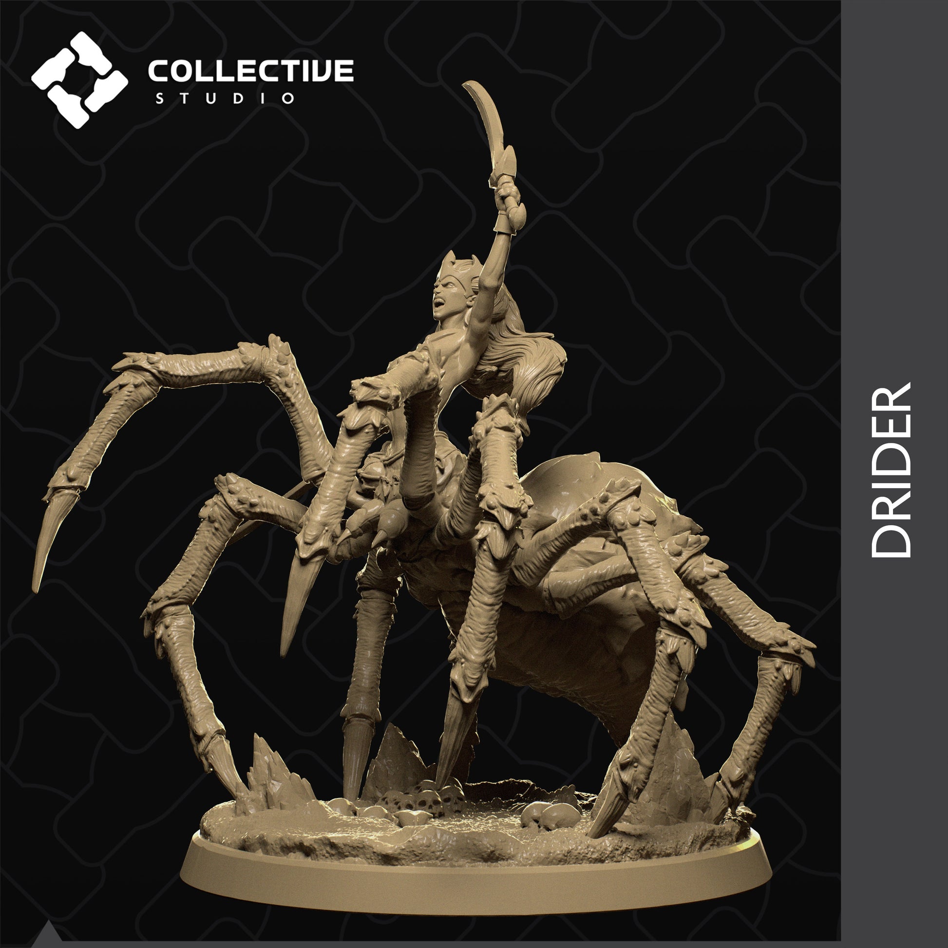 Drider, Collective Studios | Dungeons and Dragons | Pathfinder | Table Top RPG | 3D Printed Model