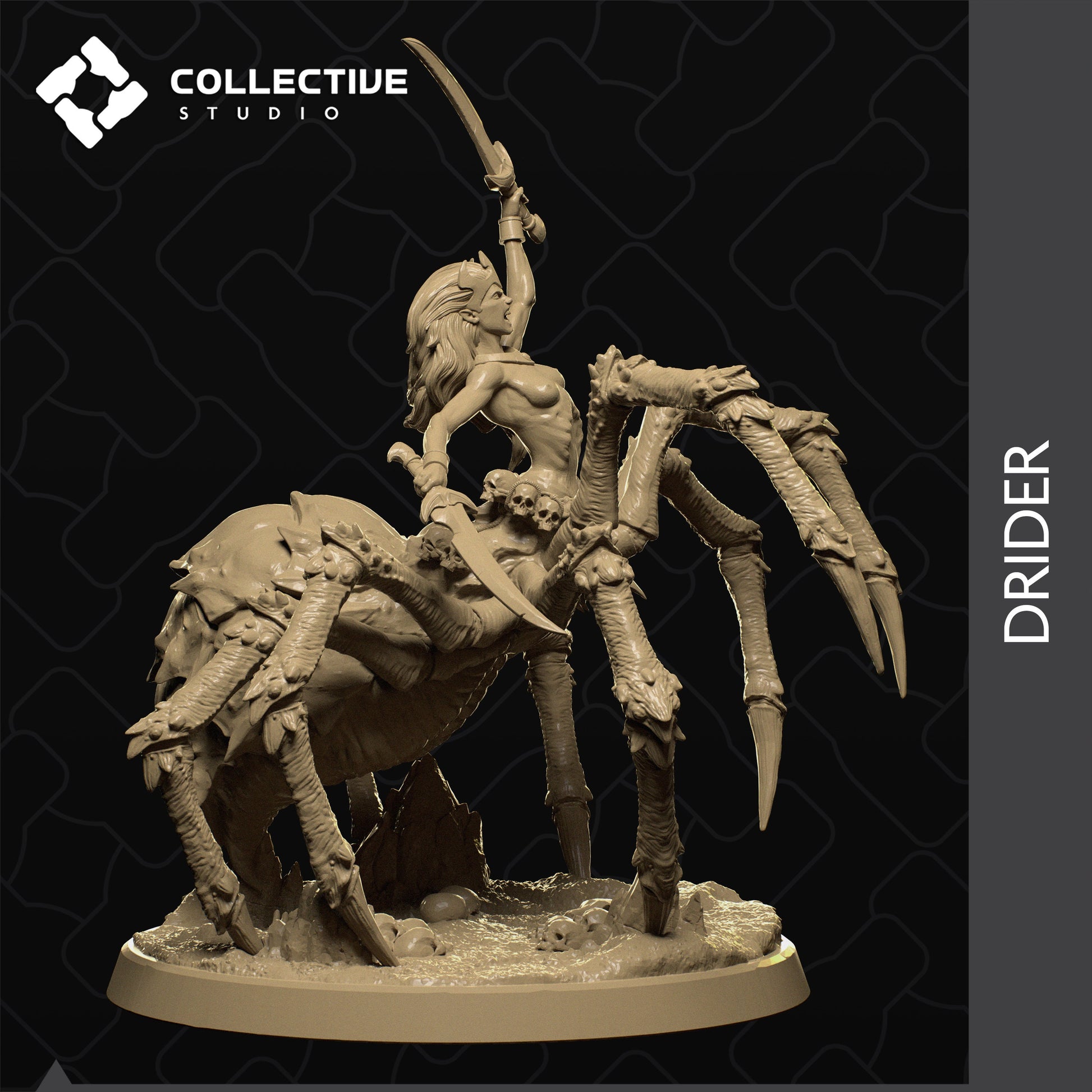 Drider, Collective Studios | Dungeons and Dragons | Pathfinder | Table Top RPG | 3D Printed Model