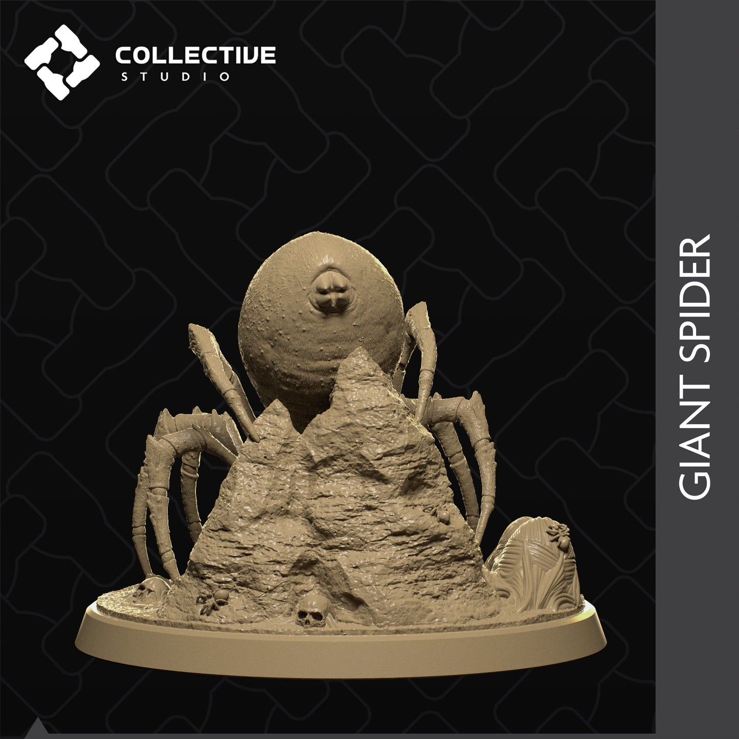 Giant Spider, Collective Studios | Dungeons and Dragons | Pathfinder | Table Top RPG | 3D Printed Model