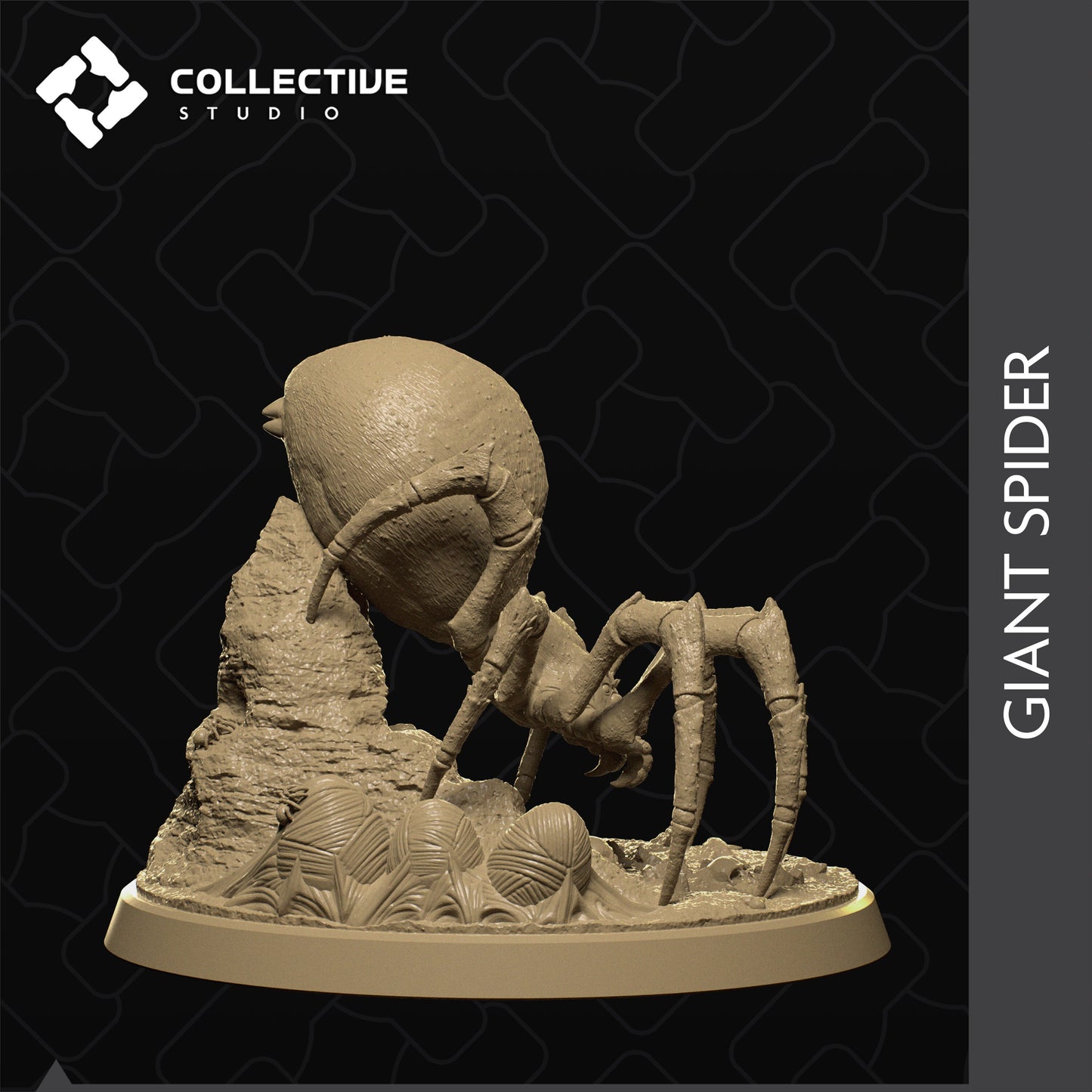 Giant Spider, Collective Studios | Dungeons and Dragons | Pathfinder | Table Top RPG | 3D Printed Model