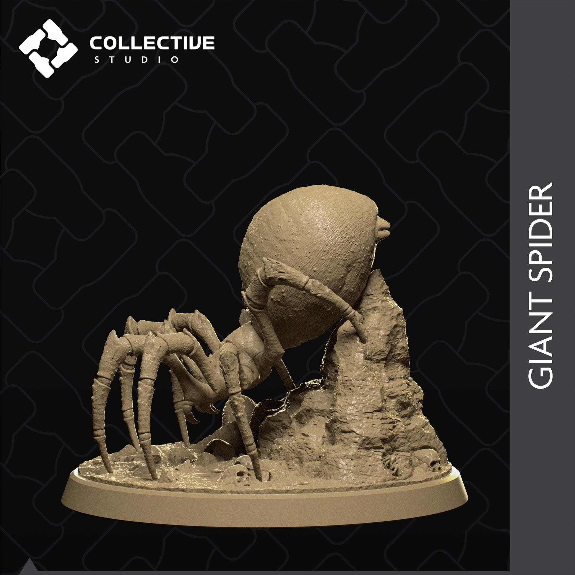 Giant Spider, Collective Studios | Dungeons and Dragons | Pathfinder | Table Top RPG | 3D Printed Model