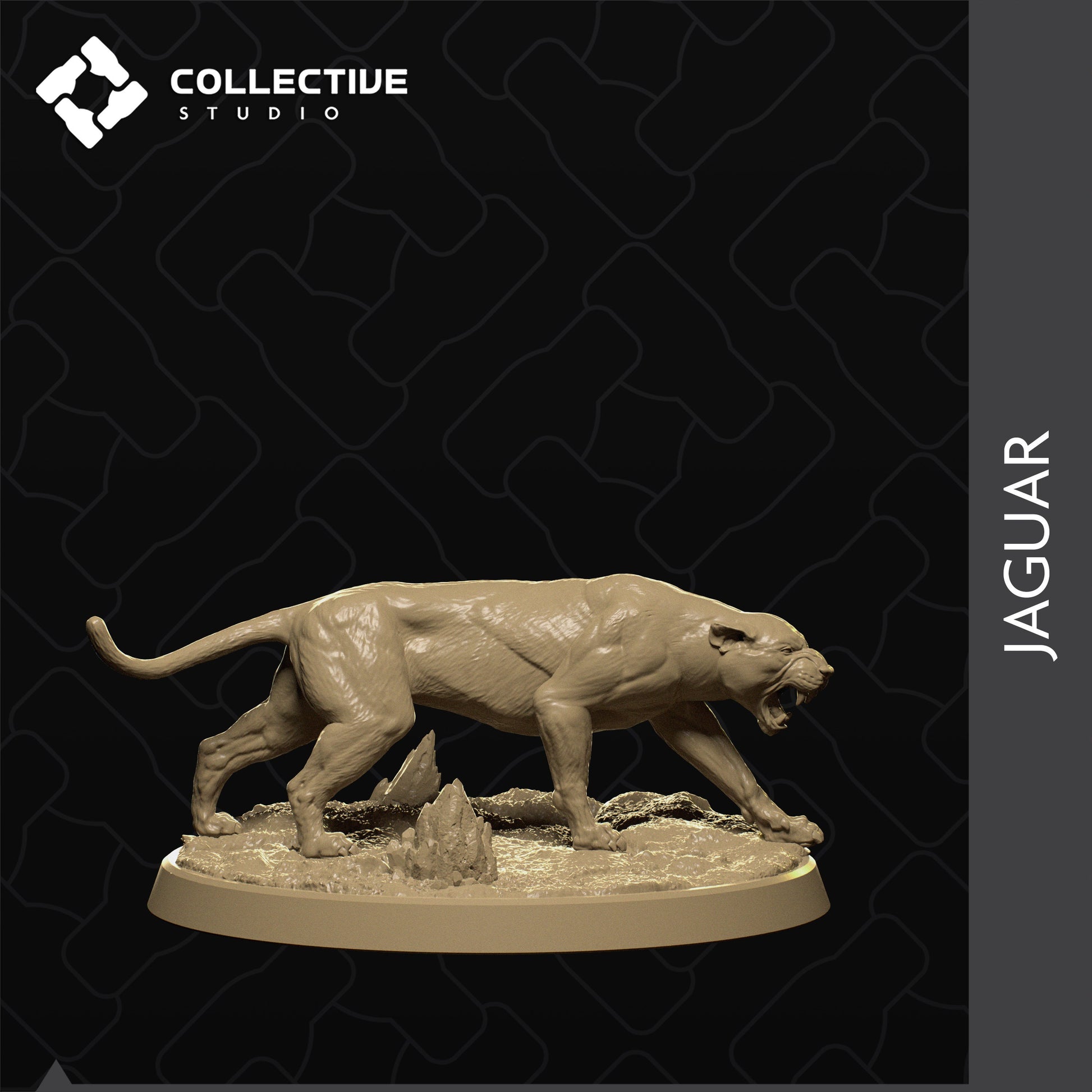 Jaguar, Collective Studios | Dungeons and Dragons | Pathfinder | Table Top RPG | 3D Printed Model