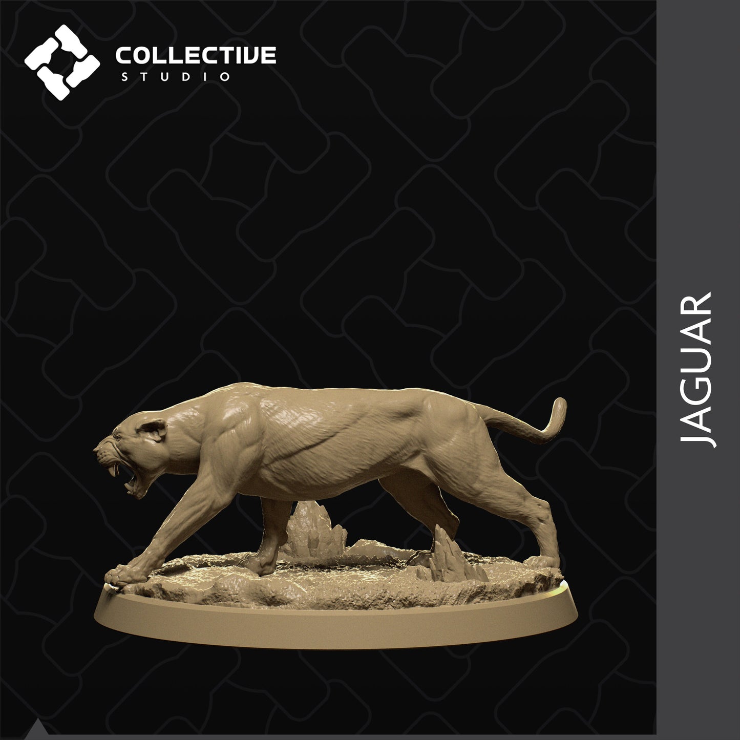 Jaguar, Collective Studios | Dungeons and Dragons | Pathfinder | Table Top RPG | 3D Printed Model