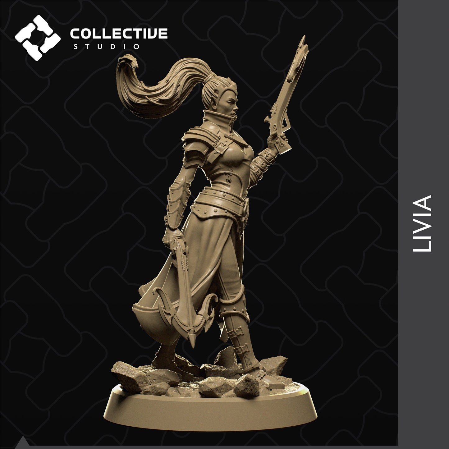 Livia, Collective Studios | Dungeons and Dragons | Pathfinder | Table Top RPG | 3D Printed Model