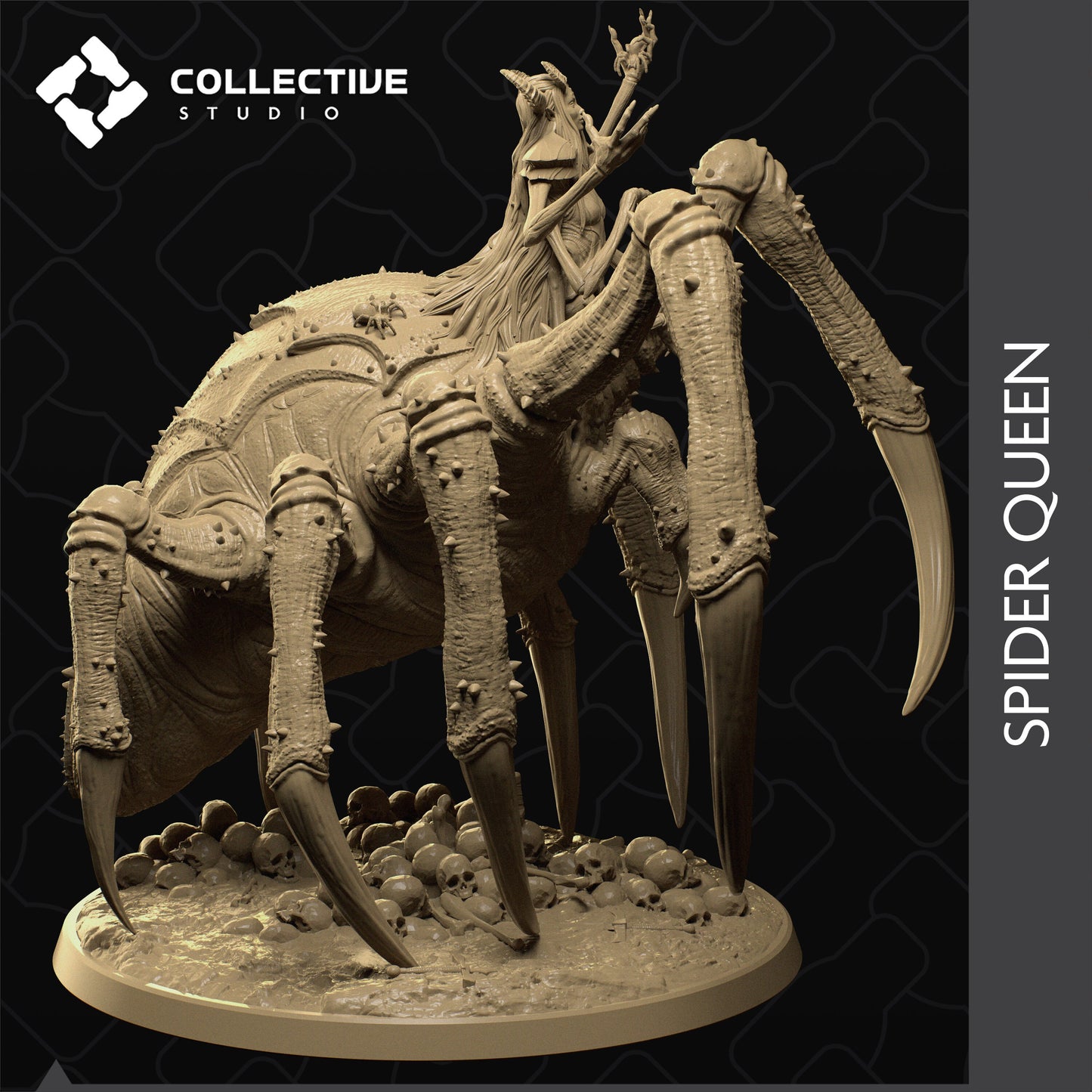 Spider Queen, Collective Studios | Dungeons and Dragons | Pathfinder | Table Top RPG | 3D Printed Model