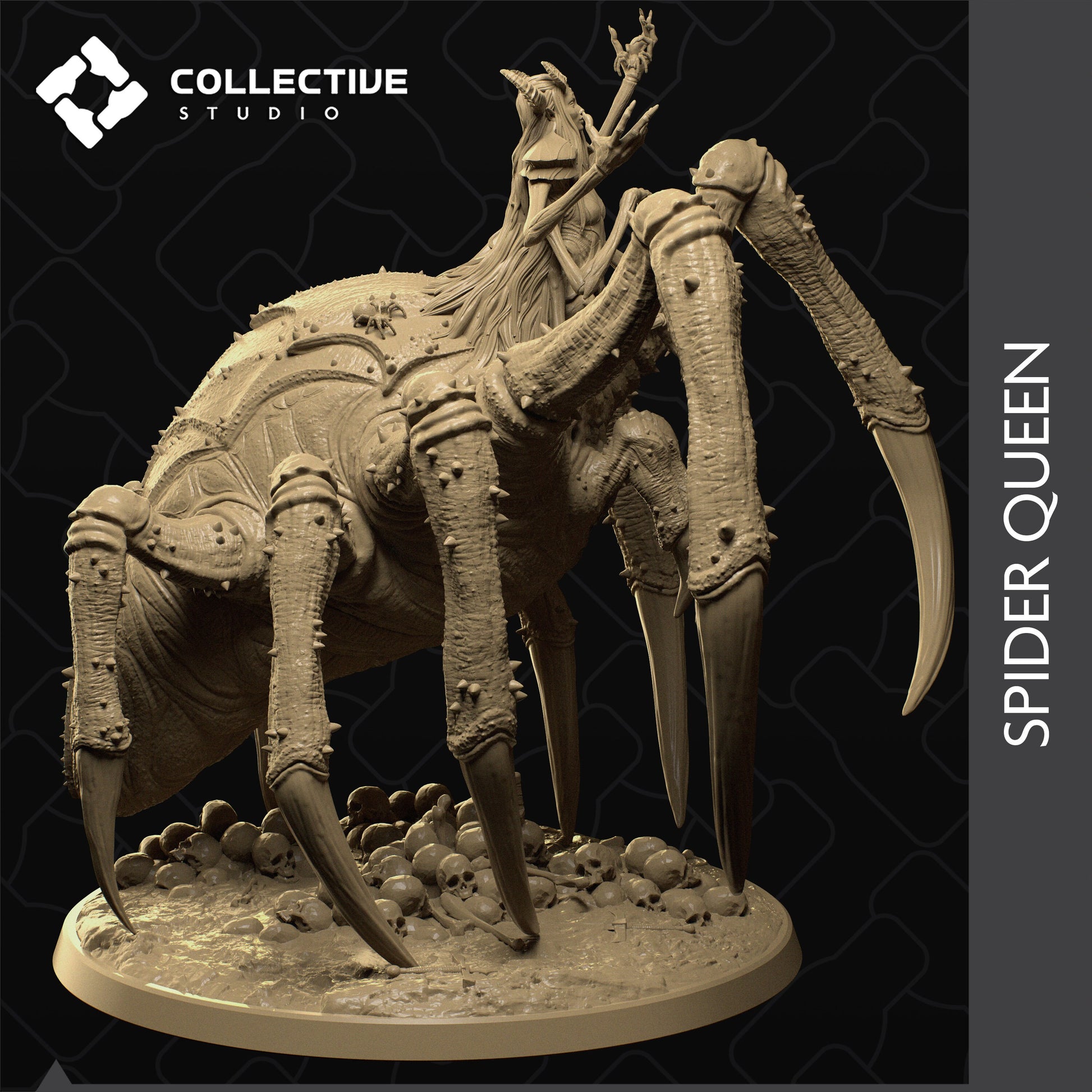Spider Queen, Collective Studios | Dungeons and Dragons | Pathfinder | Table Top RPG | 3D Printed Model