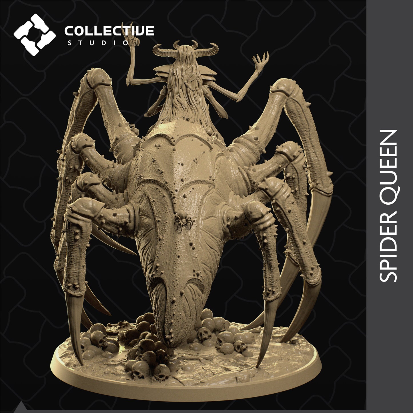 Spider Queen, Collective Studios | Dungeons and Dragons | Pathfinder | Table Top RPG | 3D Printed Model