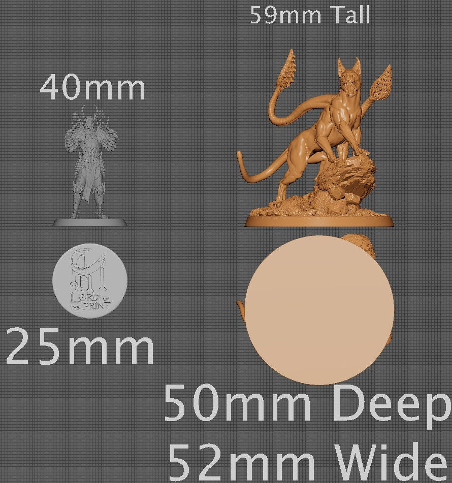 Displacer Beast, Collective Studios | Dungeons and Dragons | Pathfinder | Table Top RPG | 3D Printed Model