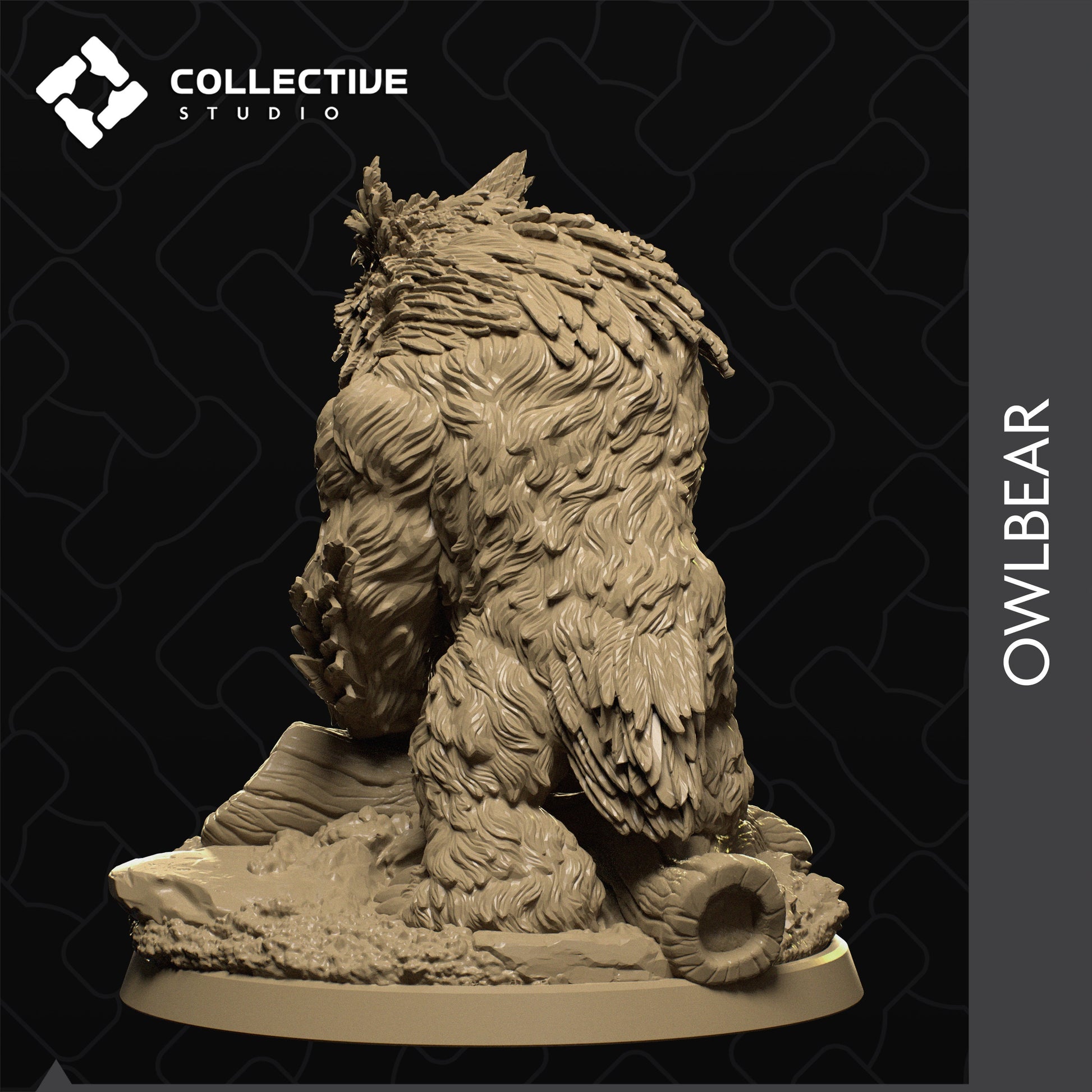 Owlbear, Collective Studios | Dungeons and Dragons | Pathfinder | Table Top RPG | 3D Printed Model