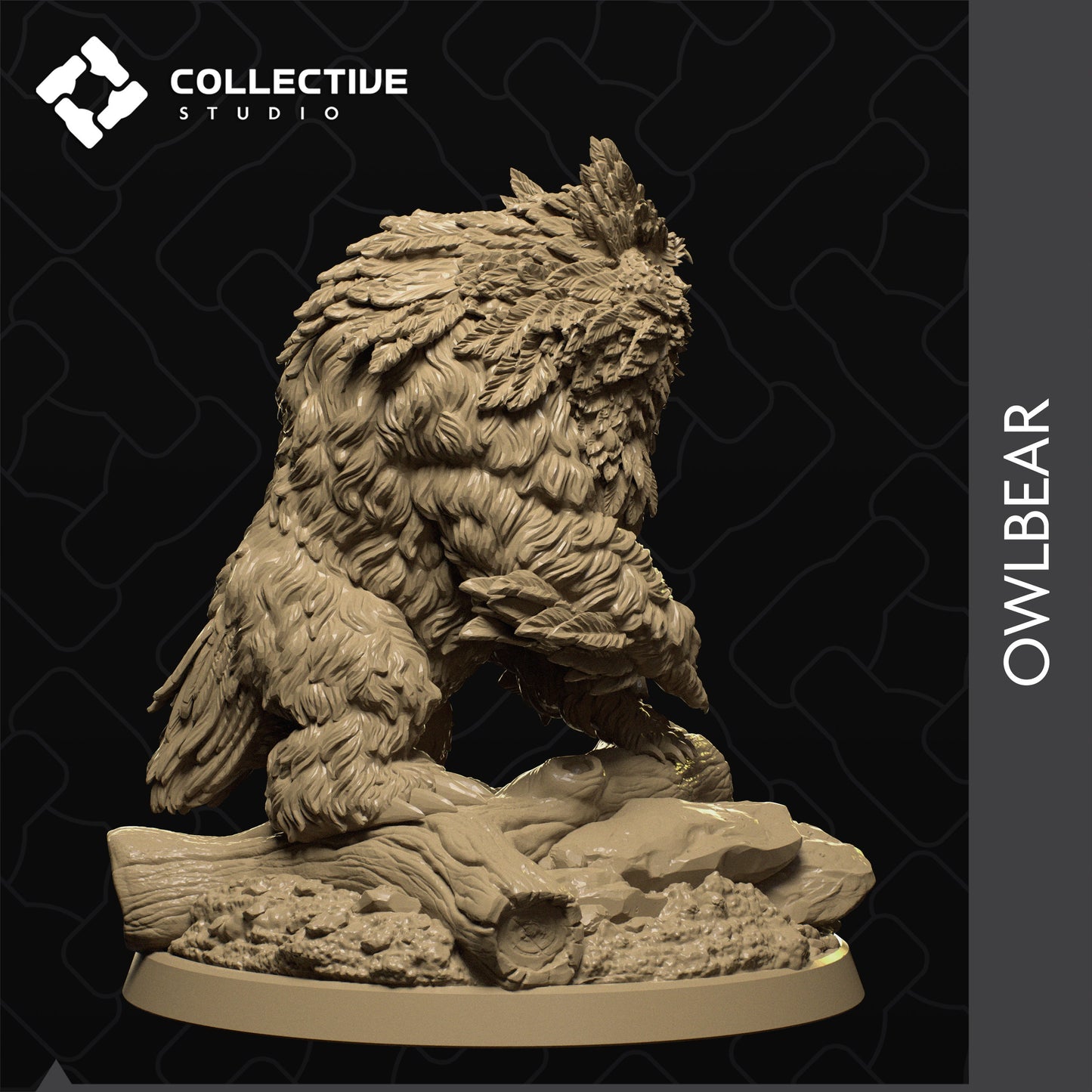 Owlbear, Collective Studios | Dungeons and Dragons | Pathfinder | Table Top RPG | 3D Printed Model