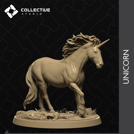 Unicorn, Collective Studios | Dungeons and Dragons | Pathfinder | Table Top RPG | 3D Printed Model