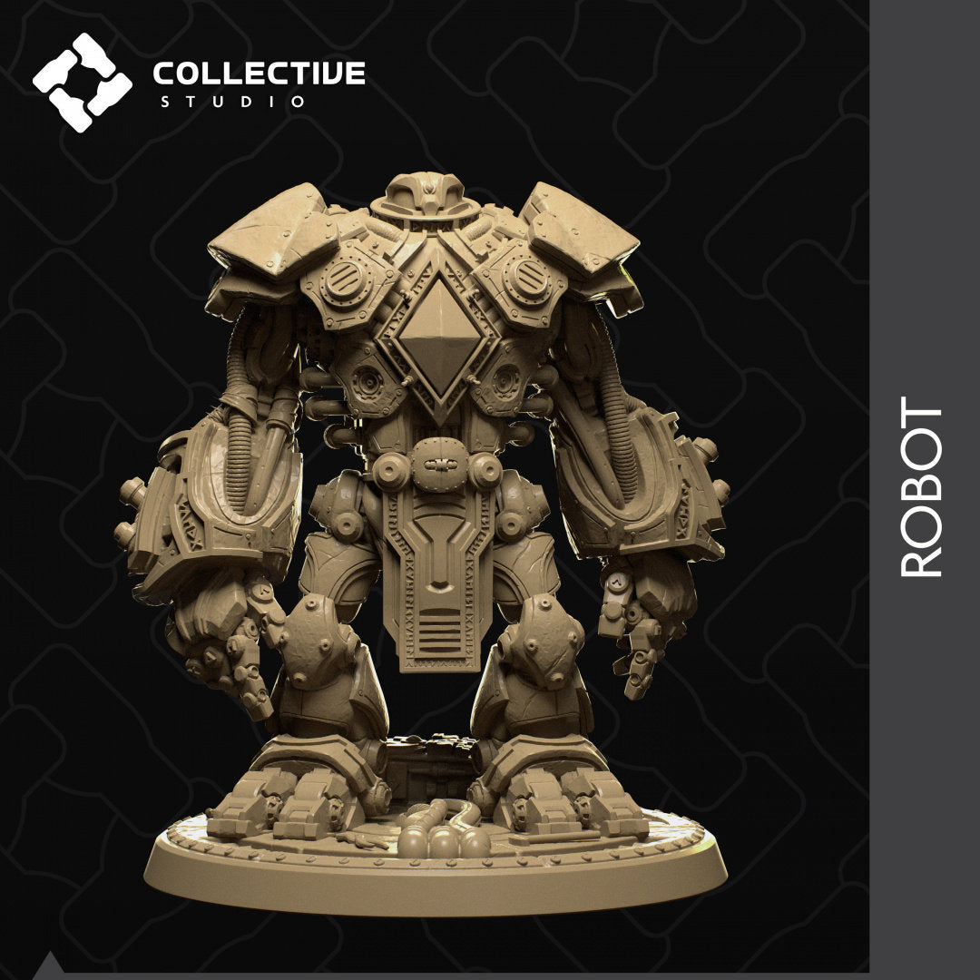 Iron Golem, Collective Studios | Dungeons and Dragons | Pathfinder | Table Top RPG | 3D Printed Model