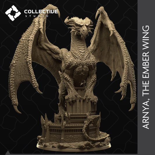 Arnya, Red Dragon, Collective Studios | Dungeons and Dragons | Pathfinder | Table Top RPG | 3D Printed Model