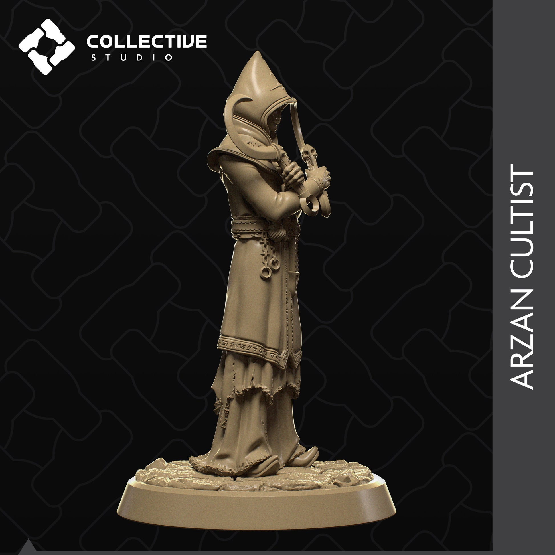 Arzan, Powerful NPC, Collective Studios | Dungeons and Dragons | Pathfinder | Table Top RPG | 3D Printed Model