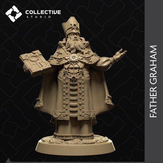 Father Graham, Collective Studios | Dungeons and Dragons | Pathfinder | Table Top RPG | 3D Printed Model