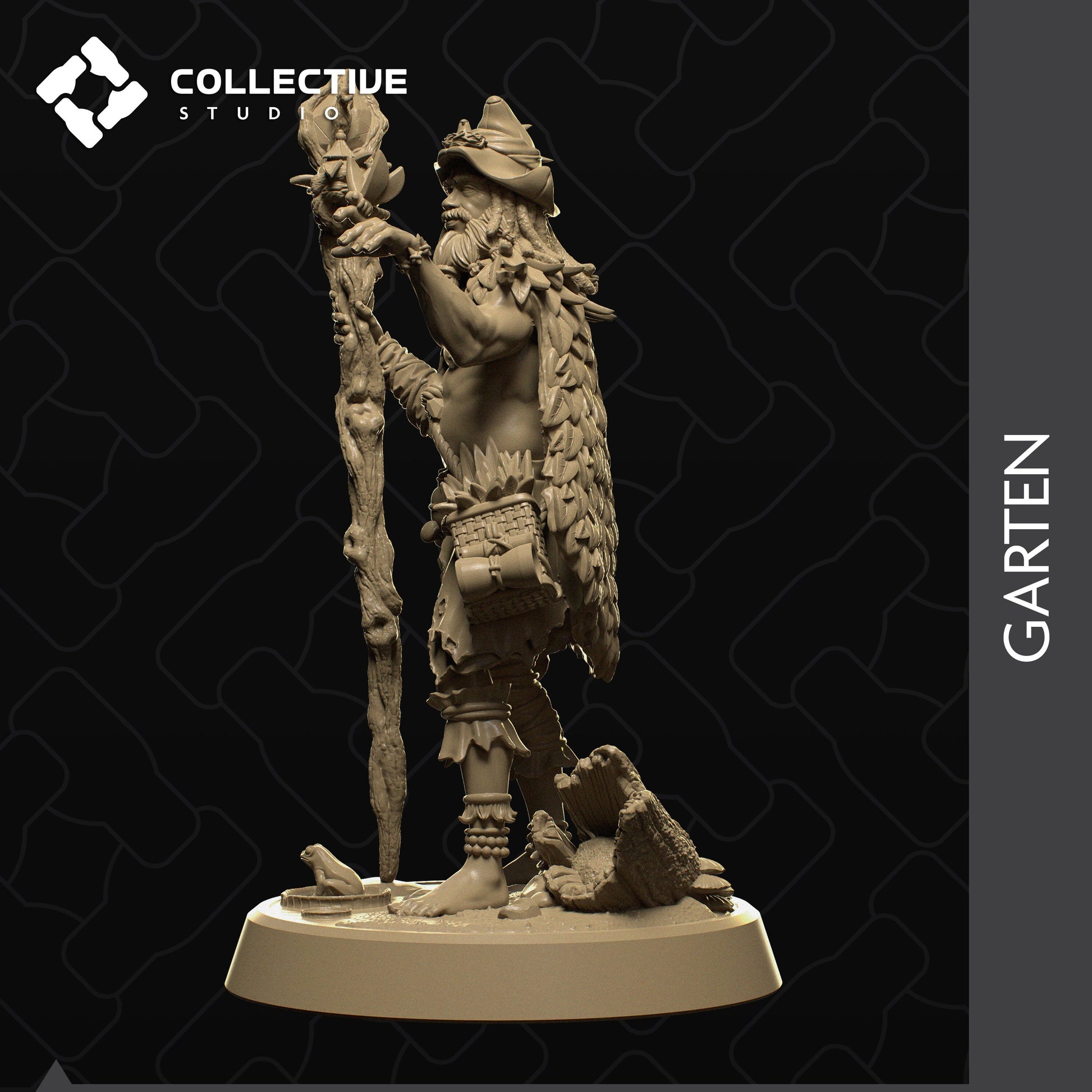 Nivalis the Druid, Collective Studios | Dungeons and Dragons | Pathfinder | Table Top RPG | 3D Printed Model