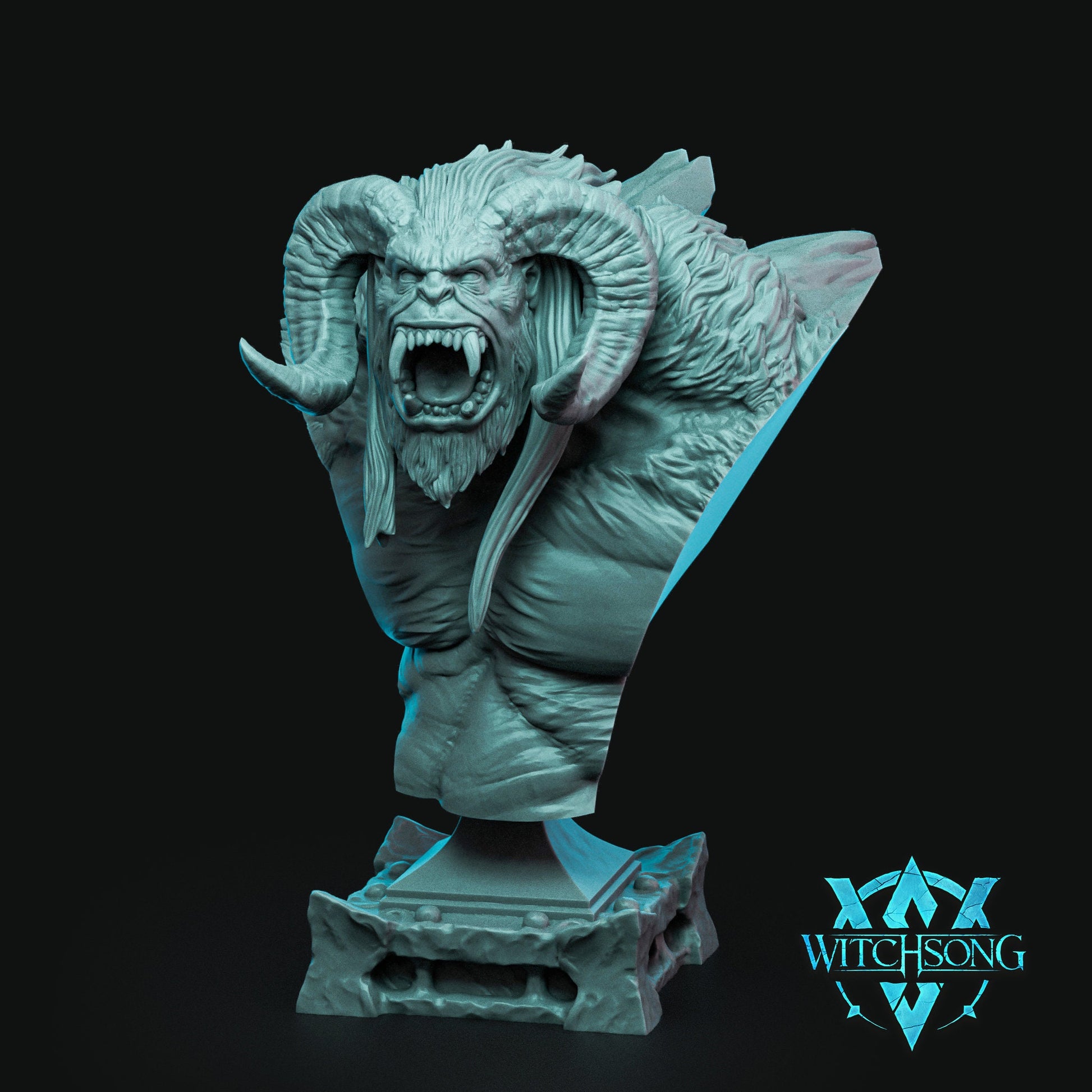 Dreadfrost Yeti, Bust Options | Aussie 3D Printed Miniatures and Terrain