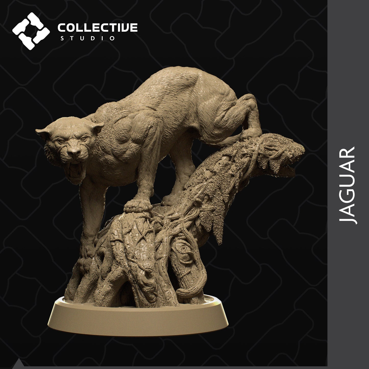 Jaguar, Collective Studios | Dungeons and Dragons | Pathfinder | Table Top RPG | 3D Printed Model