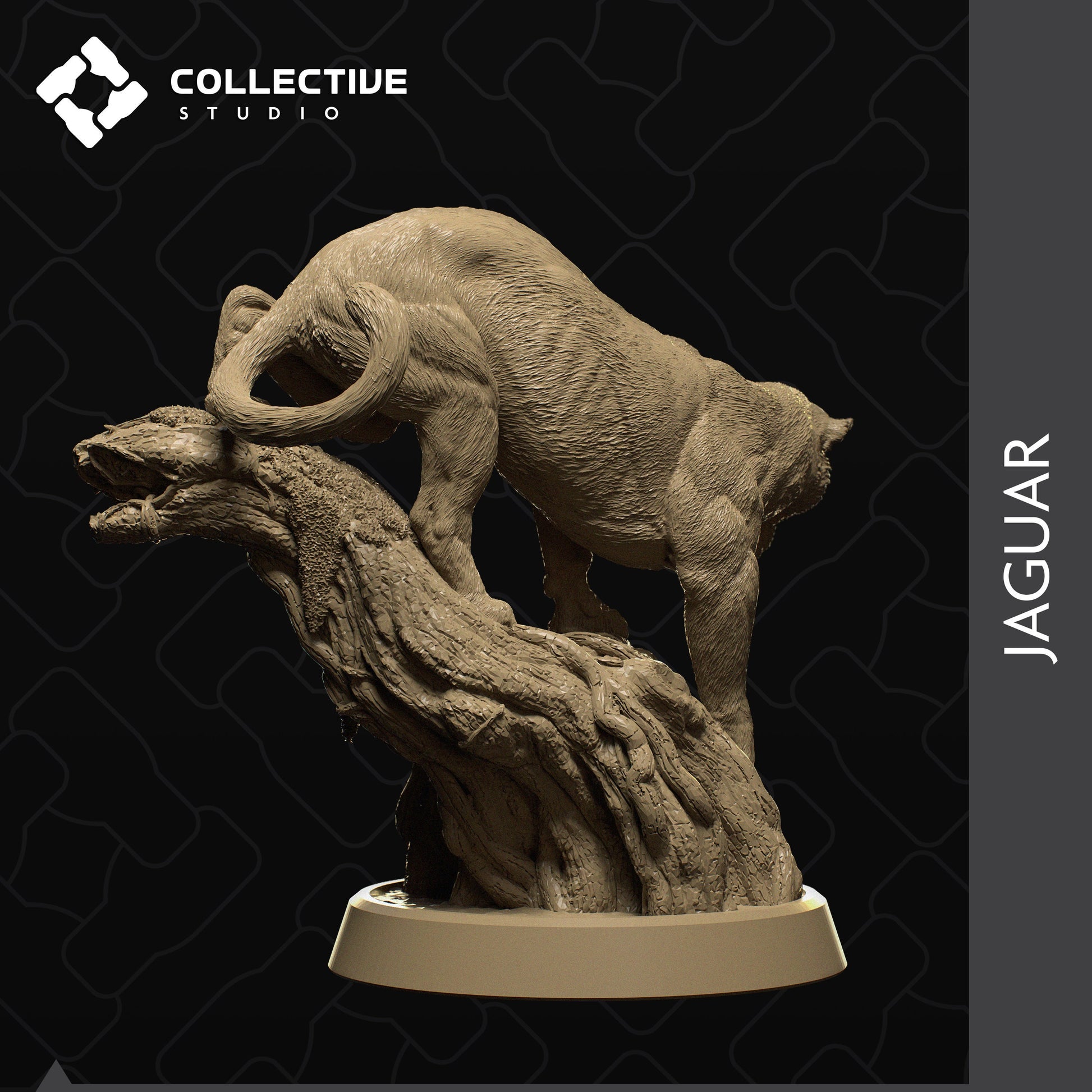 Jaguar, Collective Studios | Dungeons and Dragons | Pathfinder | Table Top RPG | 3D Printed Model