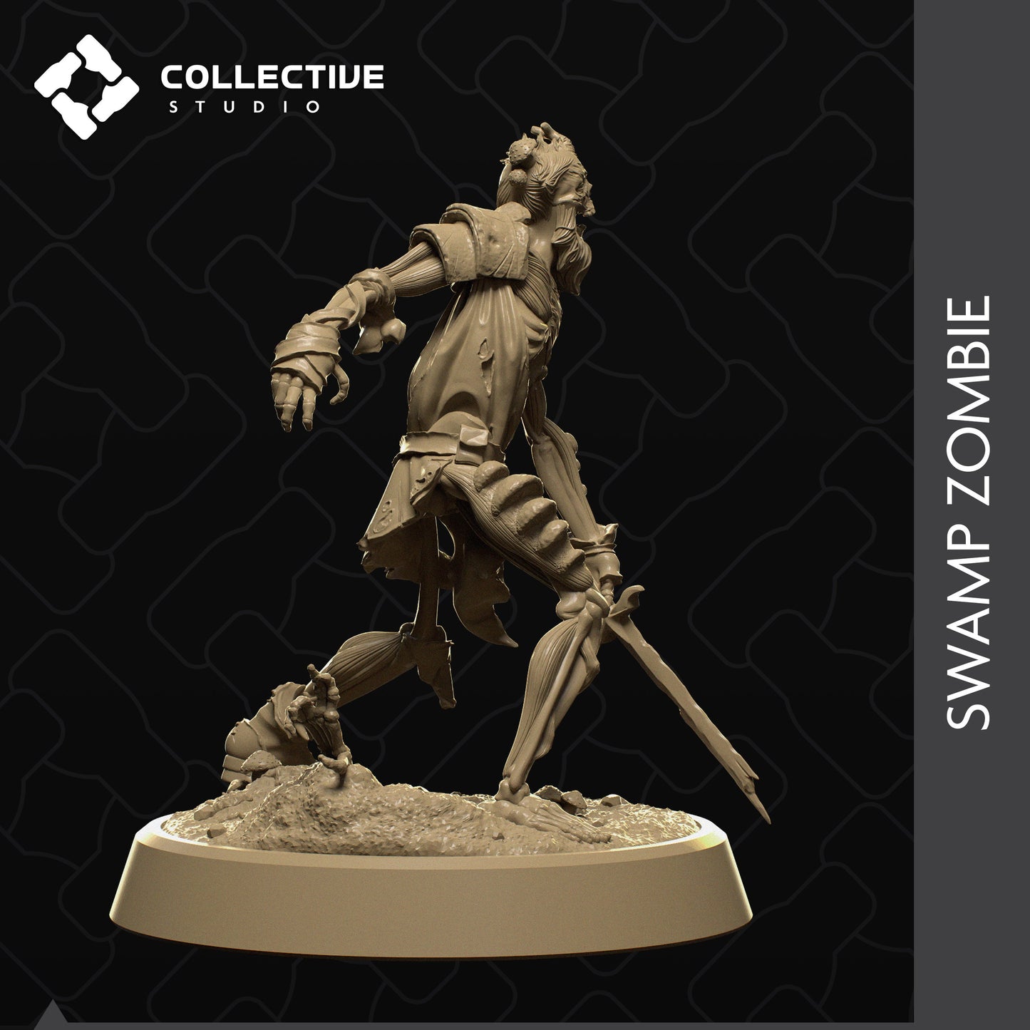 Swamp Zombie | Aussie 3D Printed Miniatures and Terrain