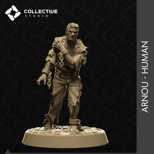 Werewolf Man, Collective Studios | Dungeons and Dragons | Pathfinder | Table Top RPG | 3D Printed Model