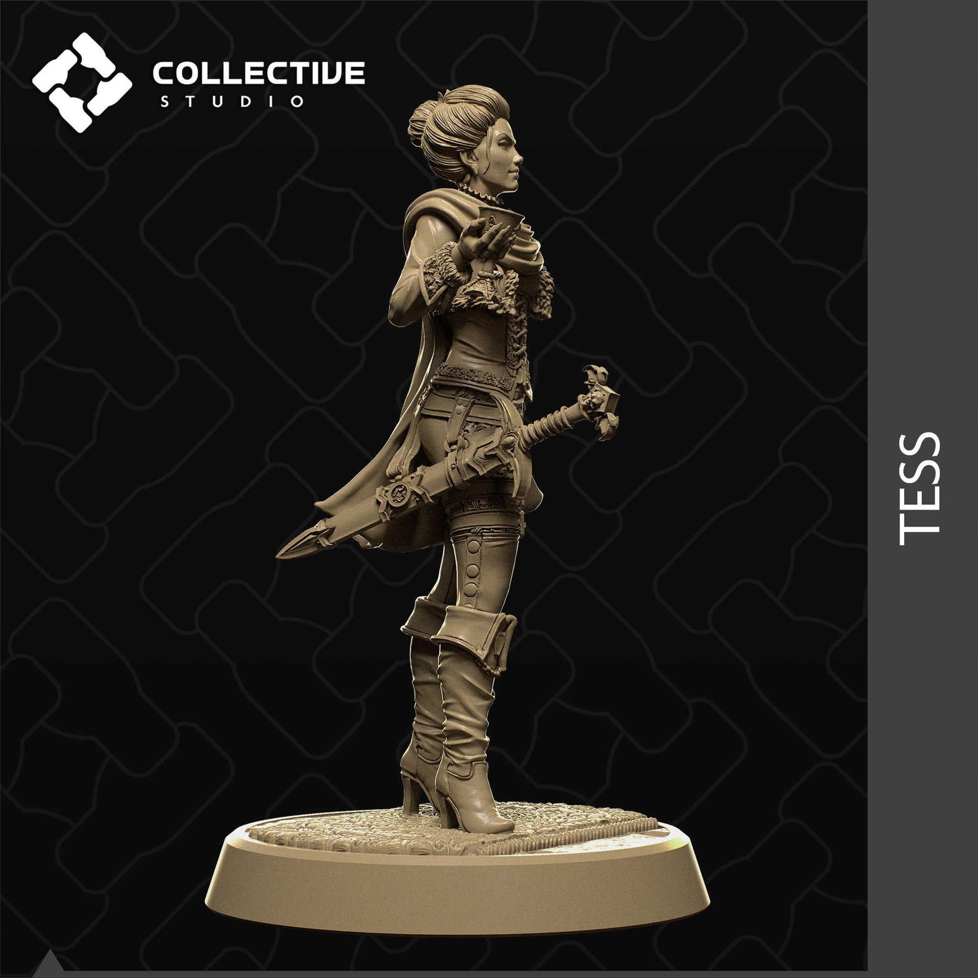 Tess, Collective Studios | Dungeons and Dragons | Pathfinder | Table Top RPG | 3D Printed Model