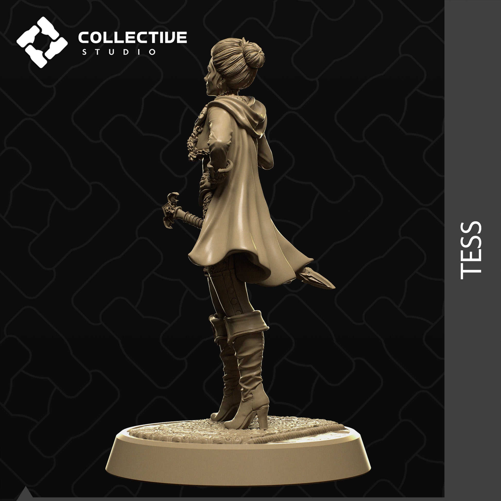 Tess, Collective Studios | Dungeons and Dragons | Pathfinder | Table Top RPG | 3D Printed Model