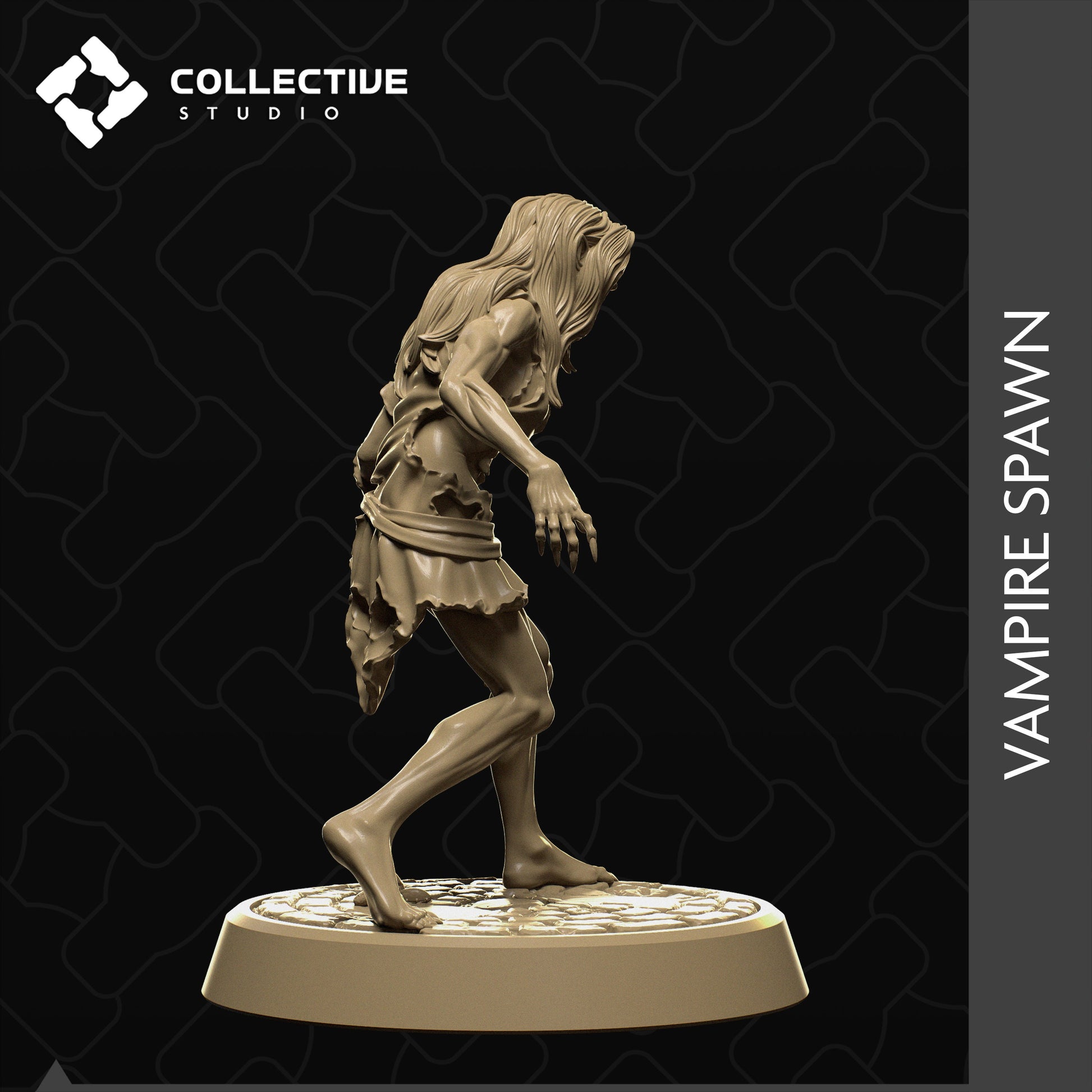Vampire Spawn, Collective Studios | Dungeons and Dragons | Pathfinder | Table Top RPG | 3D Printed Model