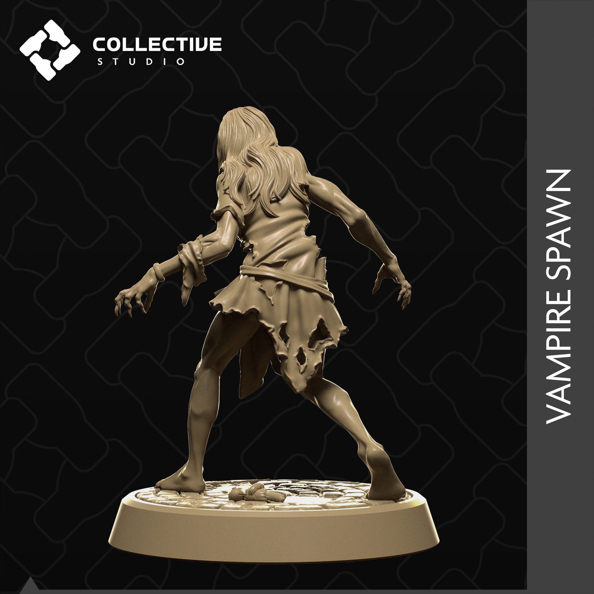 Vampire Spawn, Collective Studios | Dungeons and Dragons | Pathfinder | Table Top RPG | 3D Printed Model