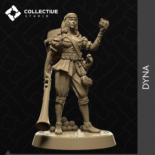 Dyna, Collective Studios | Dungeons and Dragons | Pathfinder | Table Top RPG | 3D Printed Model