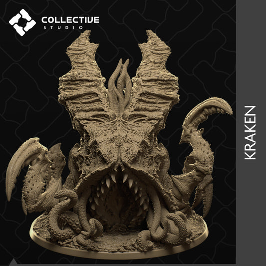 Kraken, Collective Studios | Dungeons and Dragons | Pathfinder | Table Top RPG | 3D Printed Model