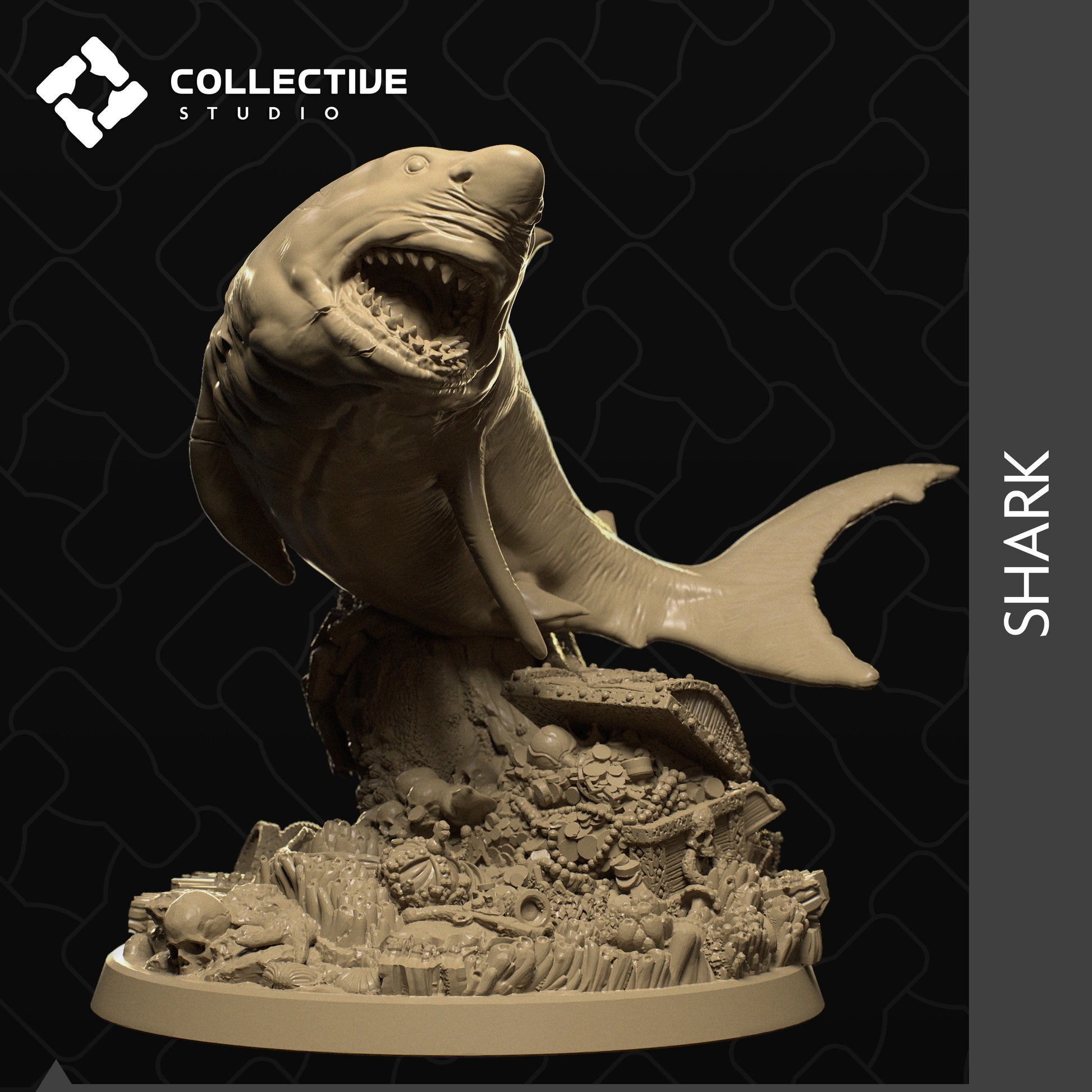 Great White Shark | Aussie 3D Printed Miniatures and Terrain