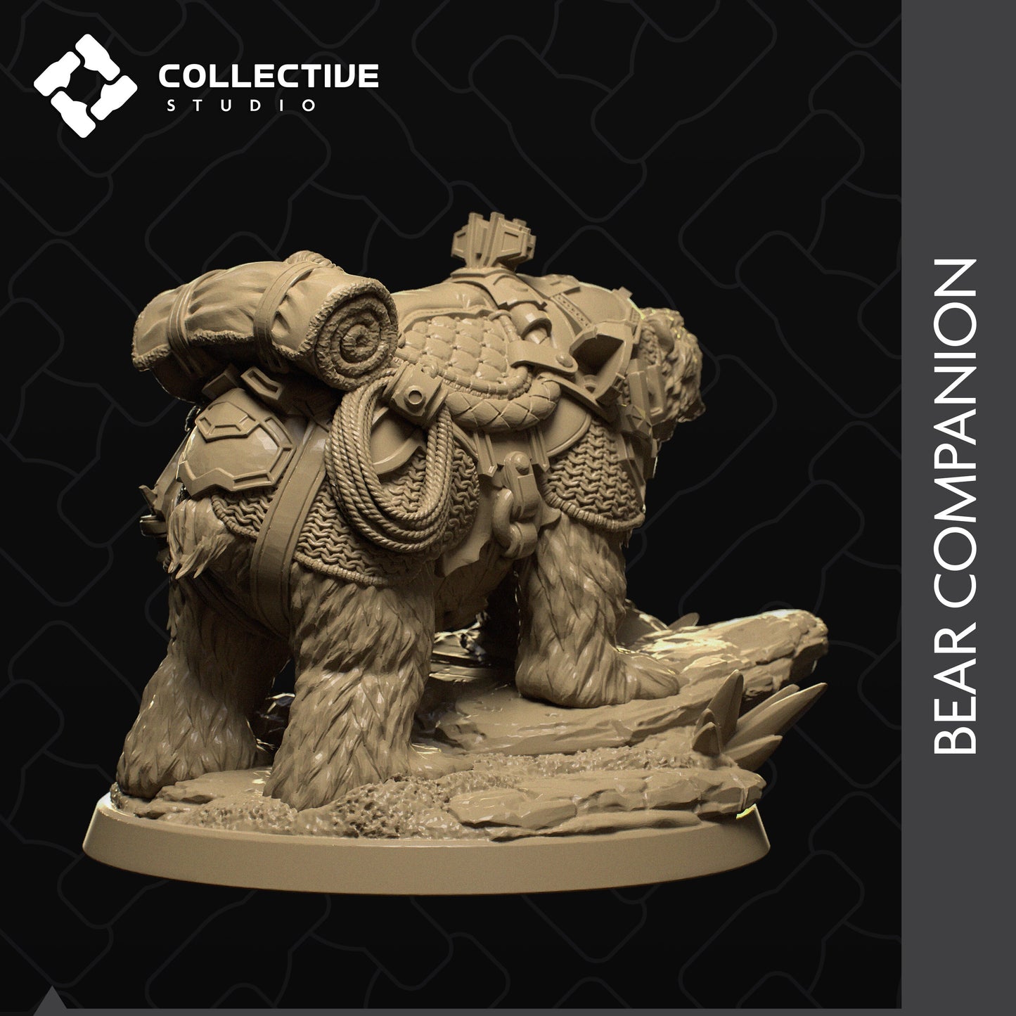 Bear, Collective Studios | Dungeons and Dragons | Pathfinder | Table Top RPG | 3D Printed Model