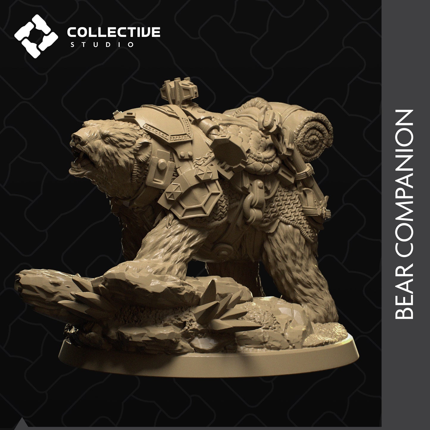 Bear, Collective Studios | Dungeons and Dragons | Pathfinder | Table Top RPG | 3D Printed Model