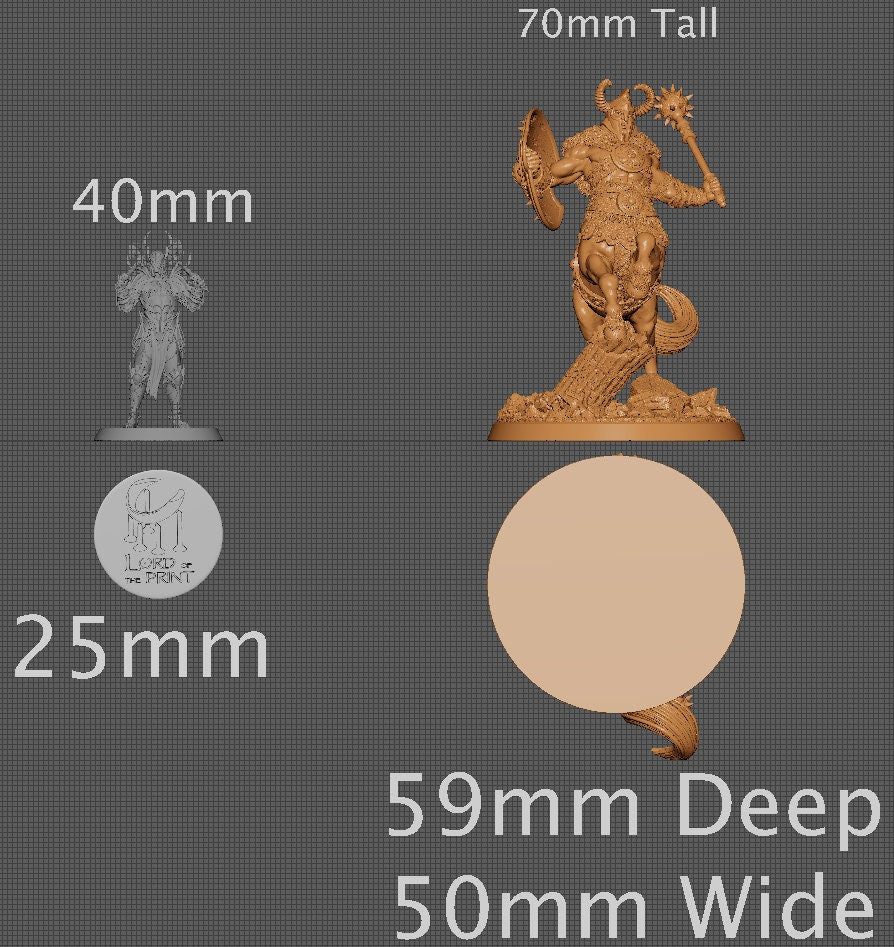 Centaur, Collective Studios | Dungeons and Dragons | Pathfinder | Table Top RPG | 3D Printed Model