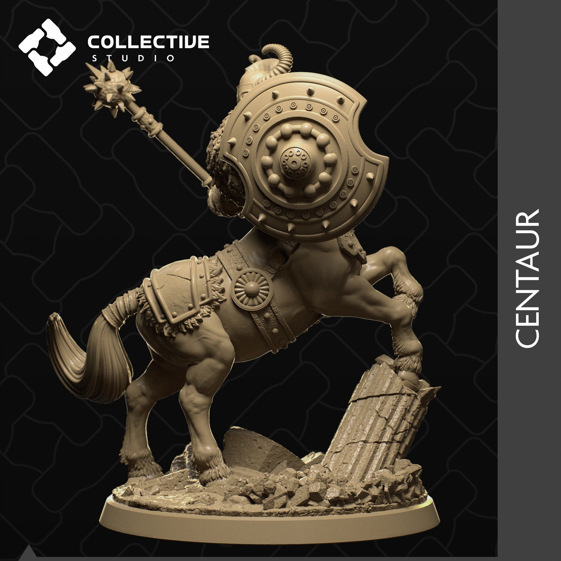 Centaur, Collective Studios | Dungeons and Dragons | Pathfinder | Table Top RPG | 3D Printed Model