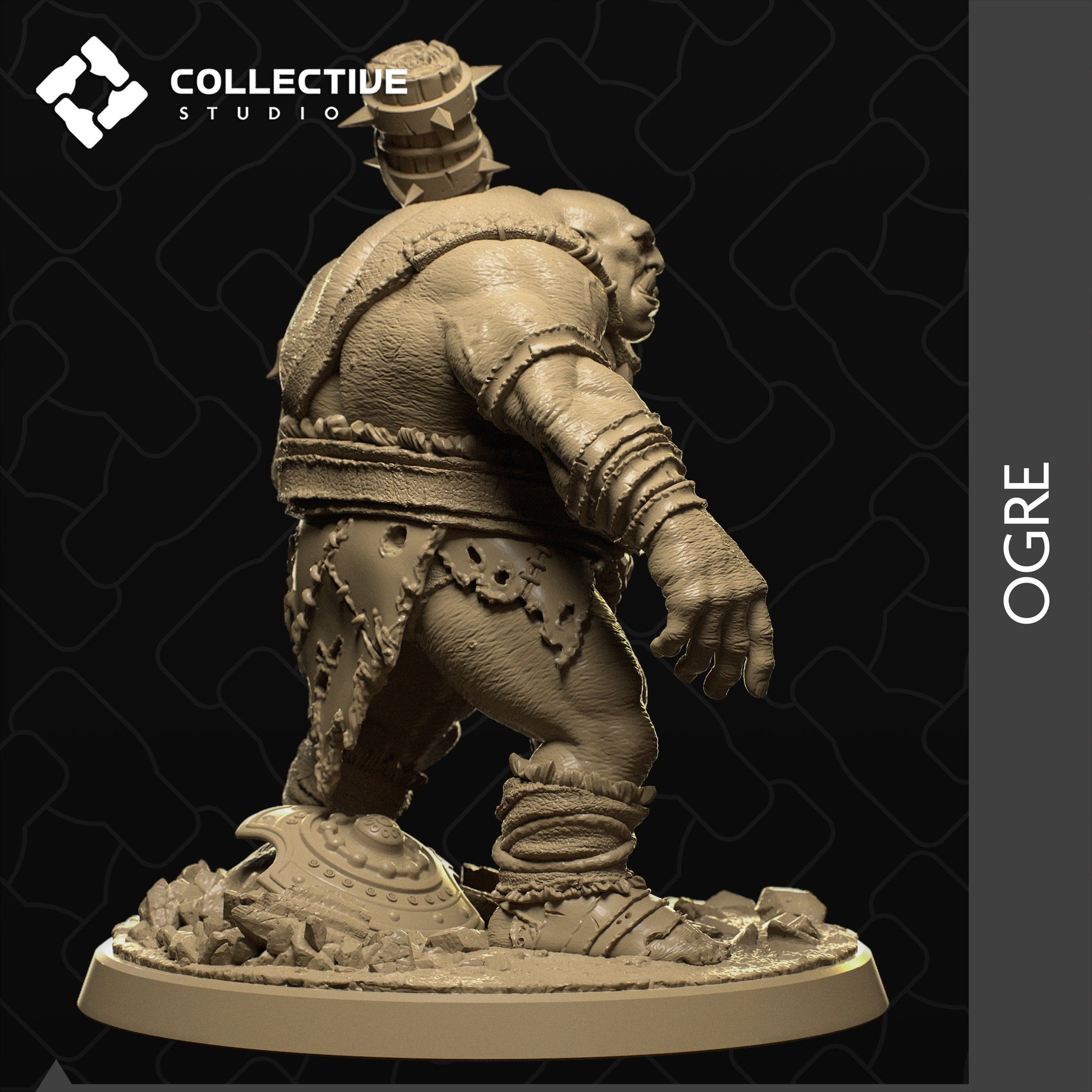 Ogre, Collective Studios | Dungeons and Dragons | Pathfinder | Table Top RPG | 3D Printed Model