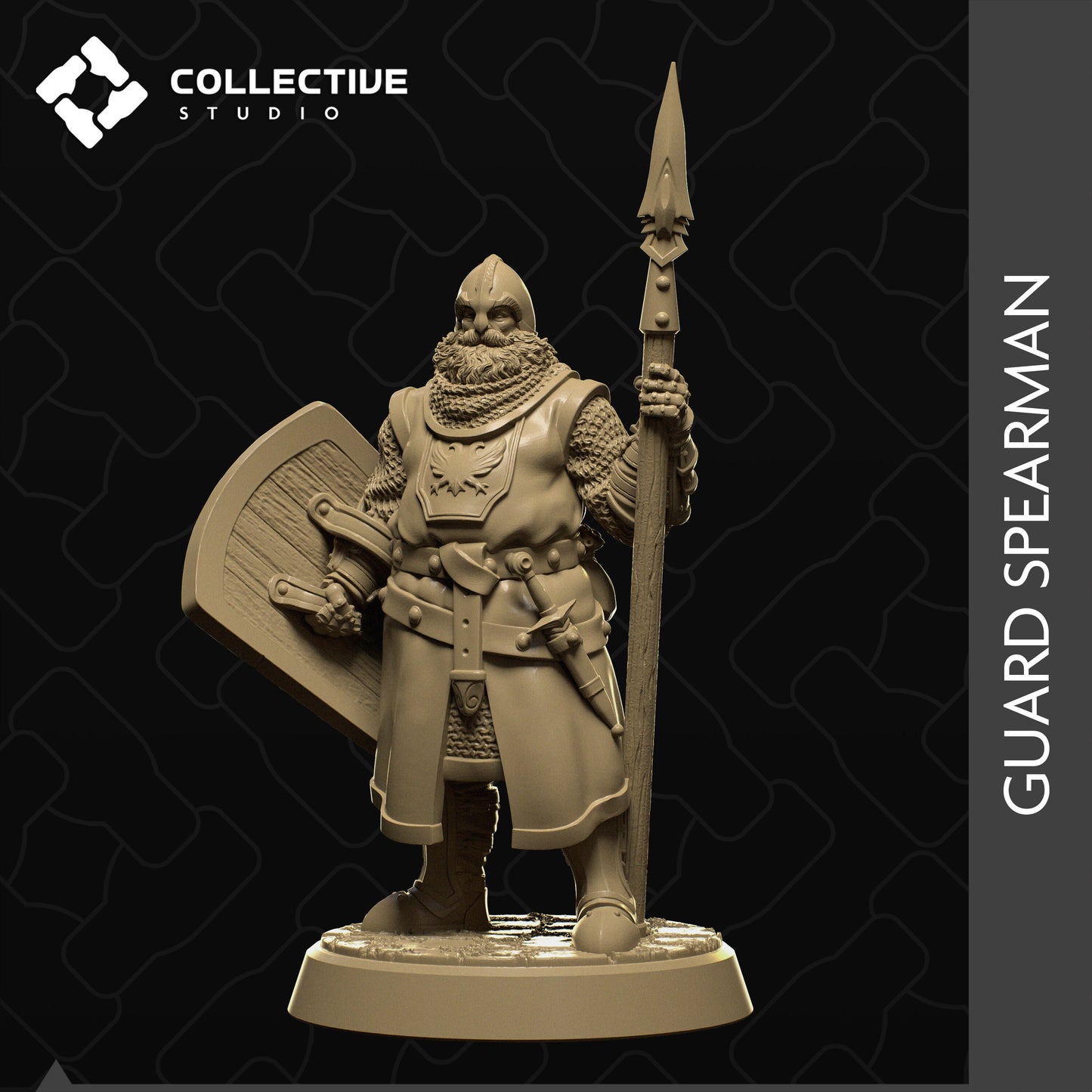 Guardsman Squad, Collective Studios | Dungeons and Dragons | Pathfinder | Table Top RPG | 3D Printed Model