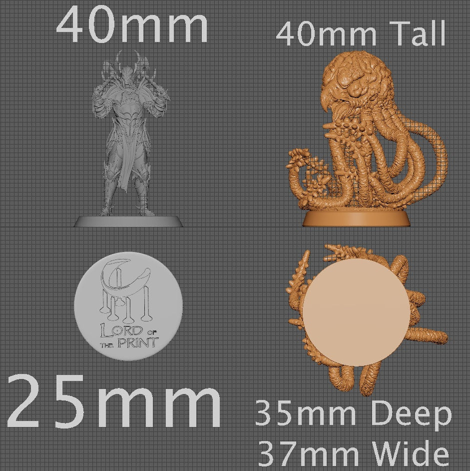 Grell, Collective Studios | Dungeons and Dragons | Pathfinder | Table Top RPG | 3D Printed Model