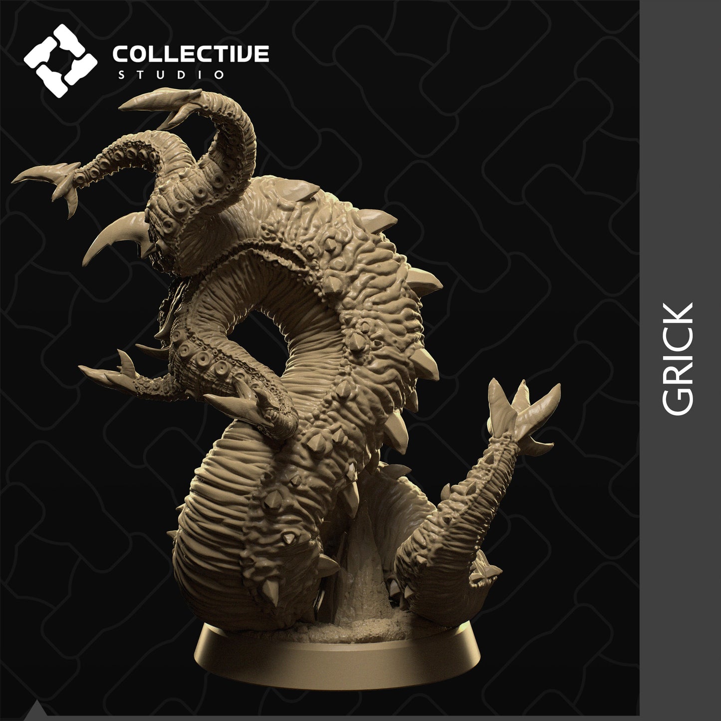 Grick, Collective Studios | Dungeons and Dragons | Pathfinder | Table Top RPG | 3D Printed Model