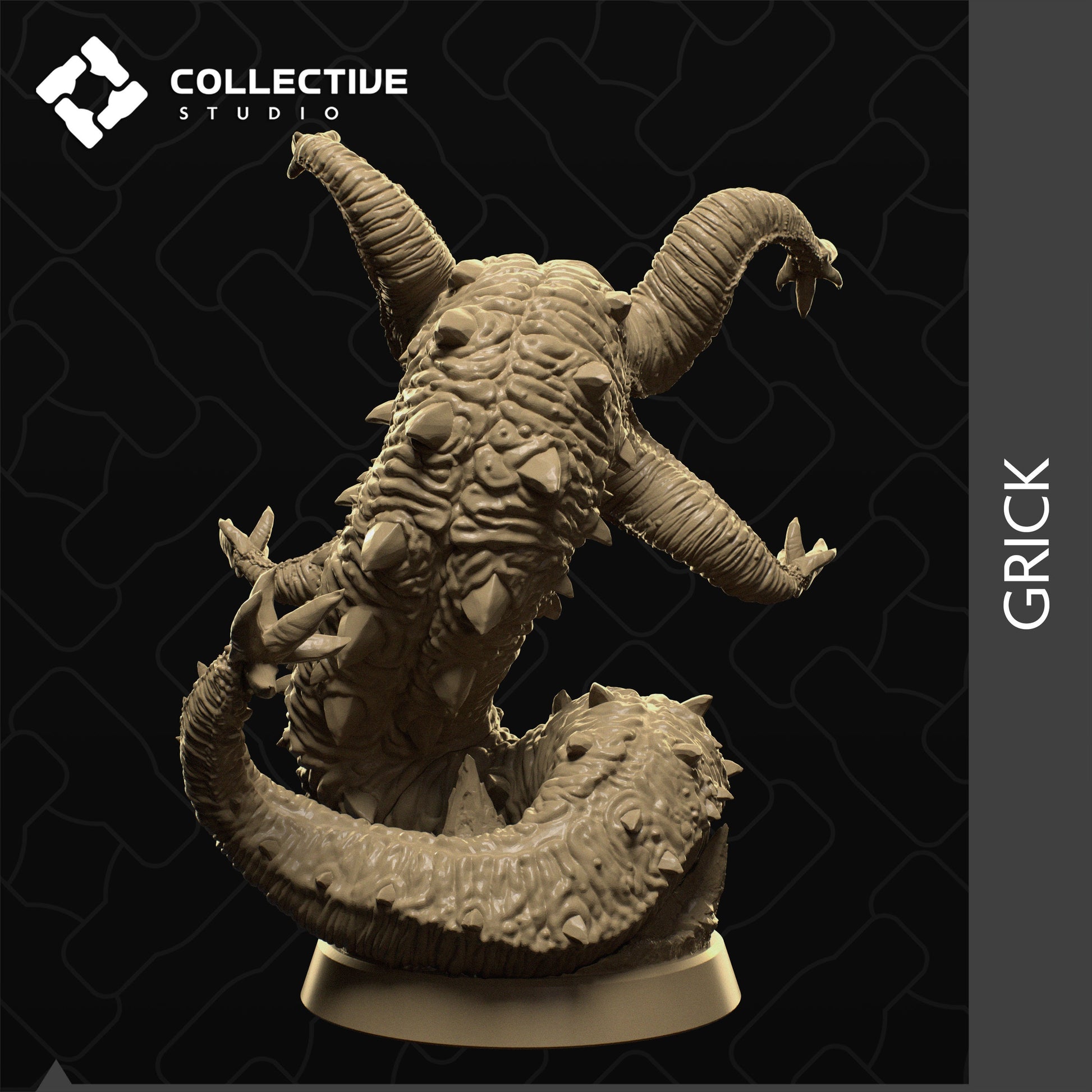 Grick, Collective Studios | Dungeons and Dragons | Pathfinder | Table Top RPG | 3D Printed Model