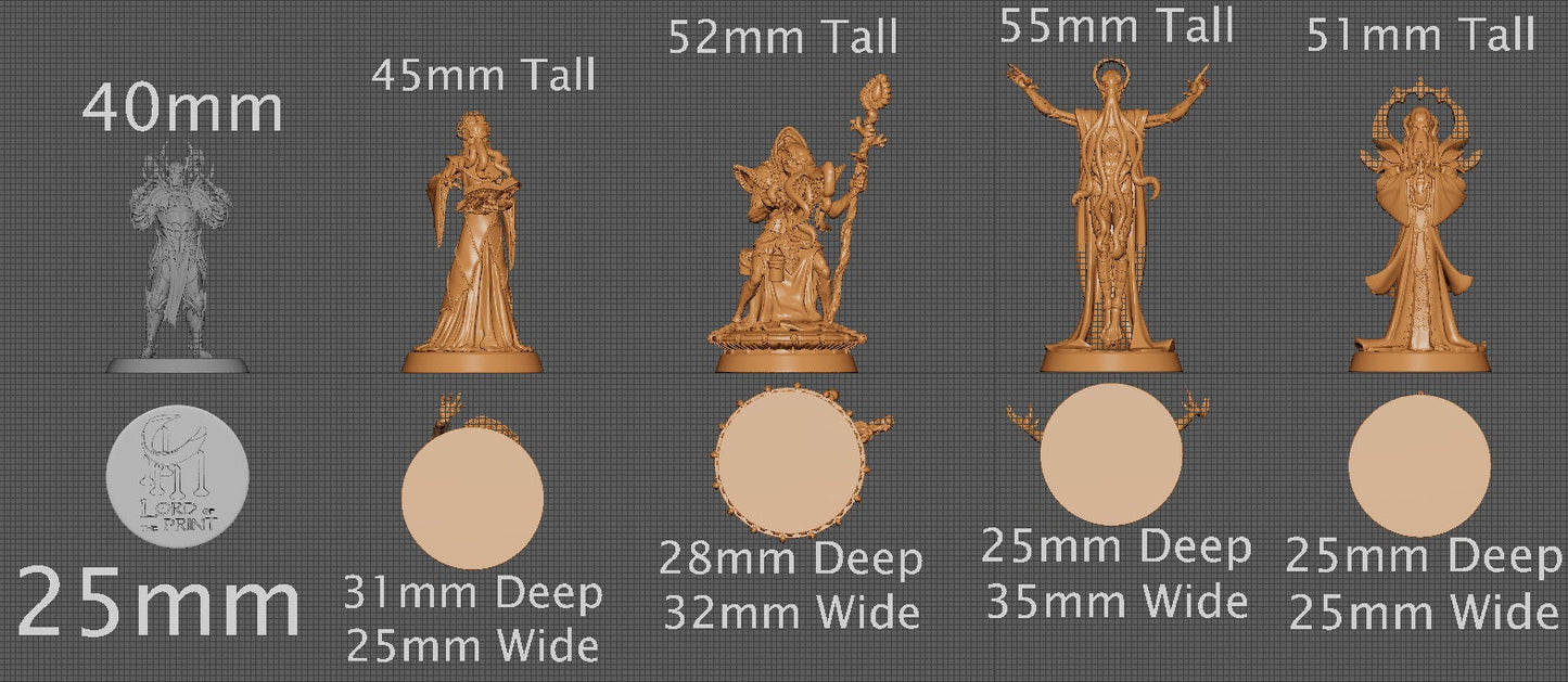 Mindflayer Elders, Collective Studios | Dungeons and Dragons | Pathfinder | Table Top RPG | 3D Printed Model