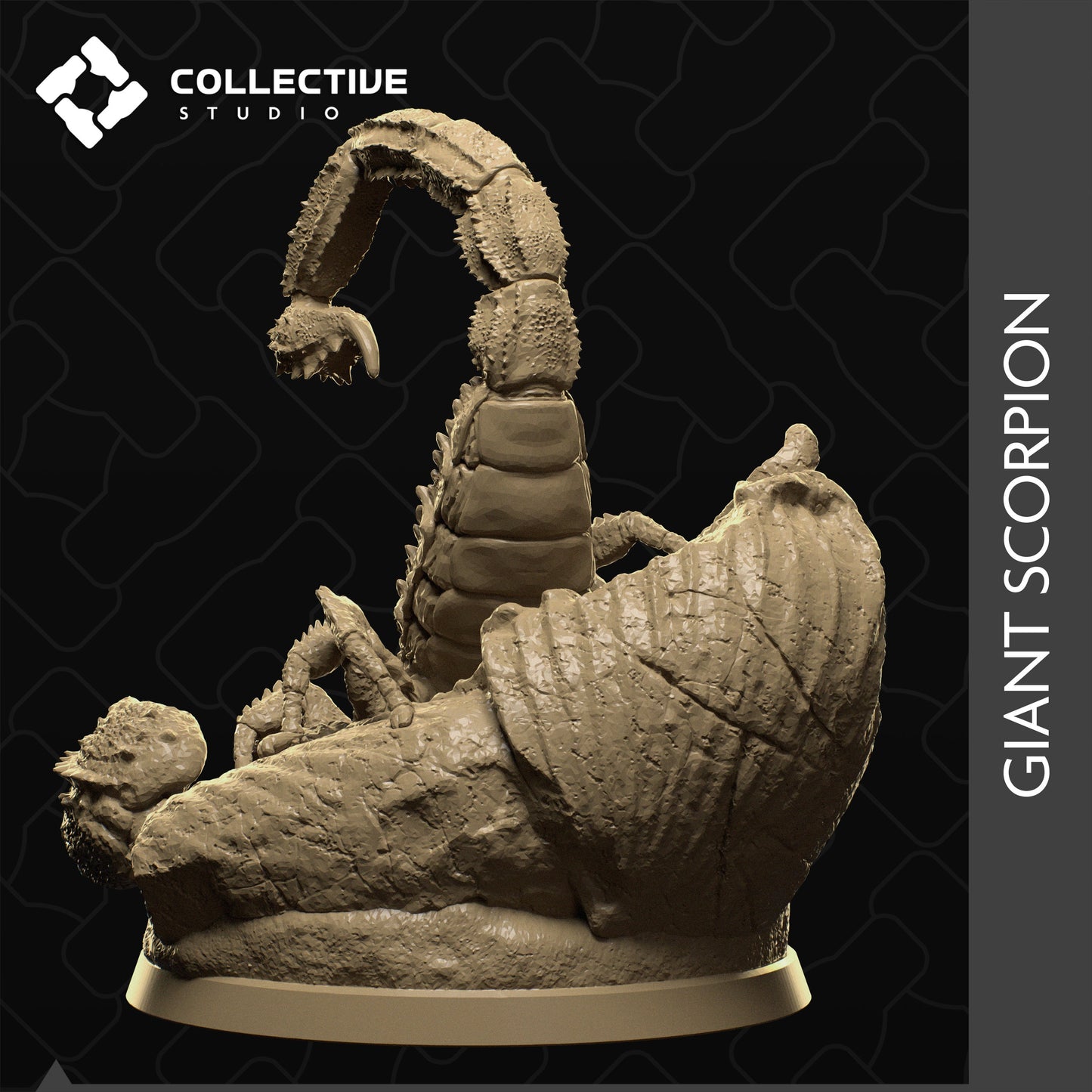 Giant Scorpion, Collective Studios | Dungeons and Dragons | Pathfinder | Table Top RPG | 3D Printed Model