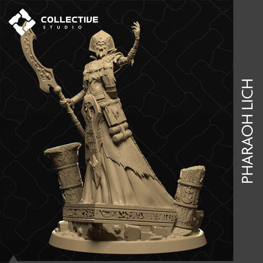 Mummy Lord, Lich, Collective Studios | Dungeons and Dragons | Pathfinder | Table Top RPG | 3D Printed Model