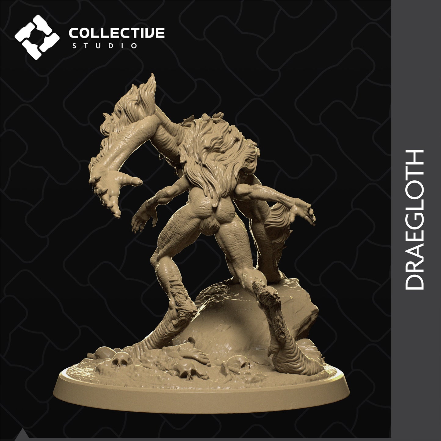 Draegloth, Collective Studios | Dungeons and Dragons | Pathfinder | Table Top RPG | 3D Printed Model