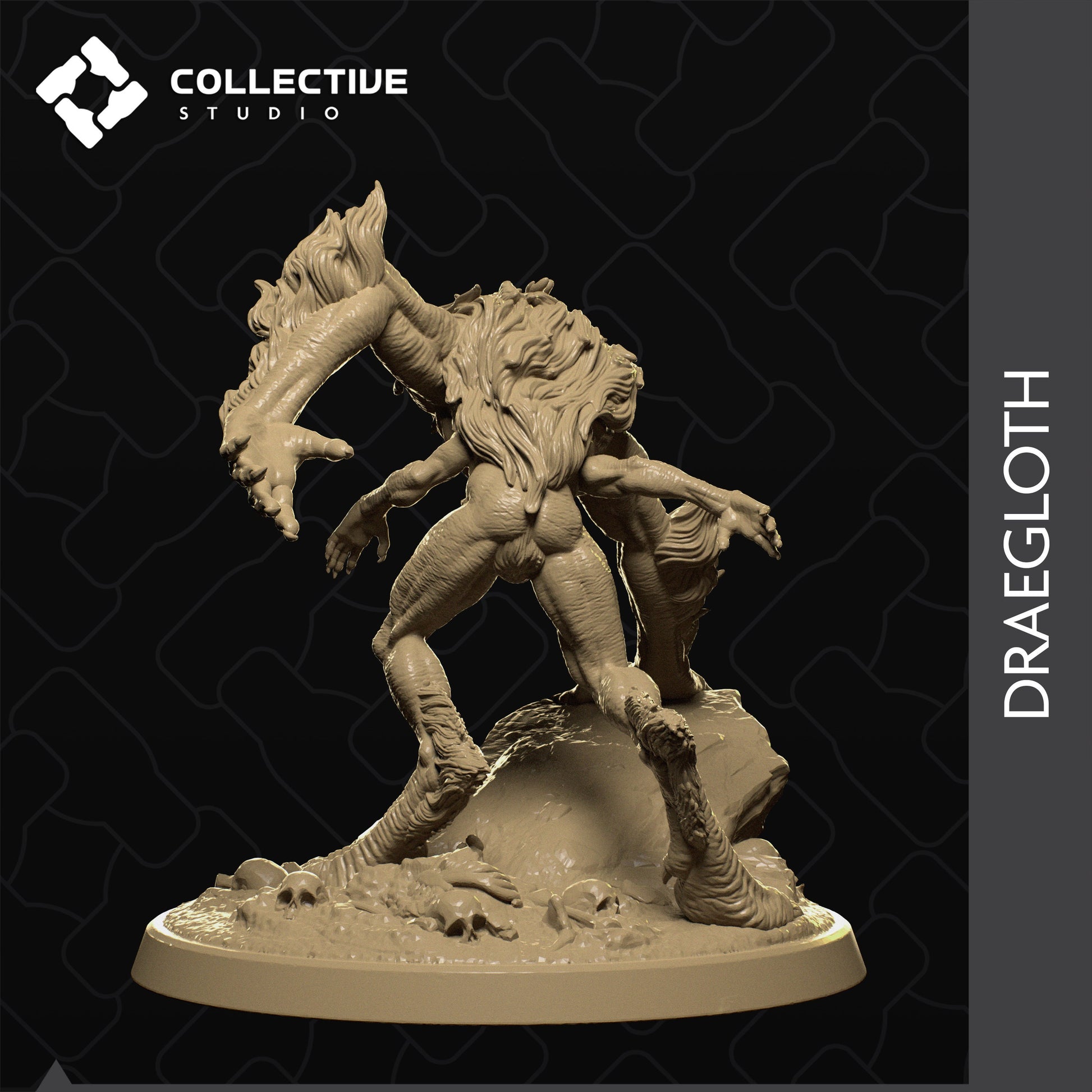 Draegloth, Collective Studios | Dungeons and Dragons | Pathfinder | Table Top RPG | 3D Printed Model