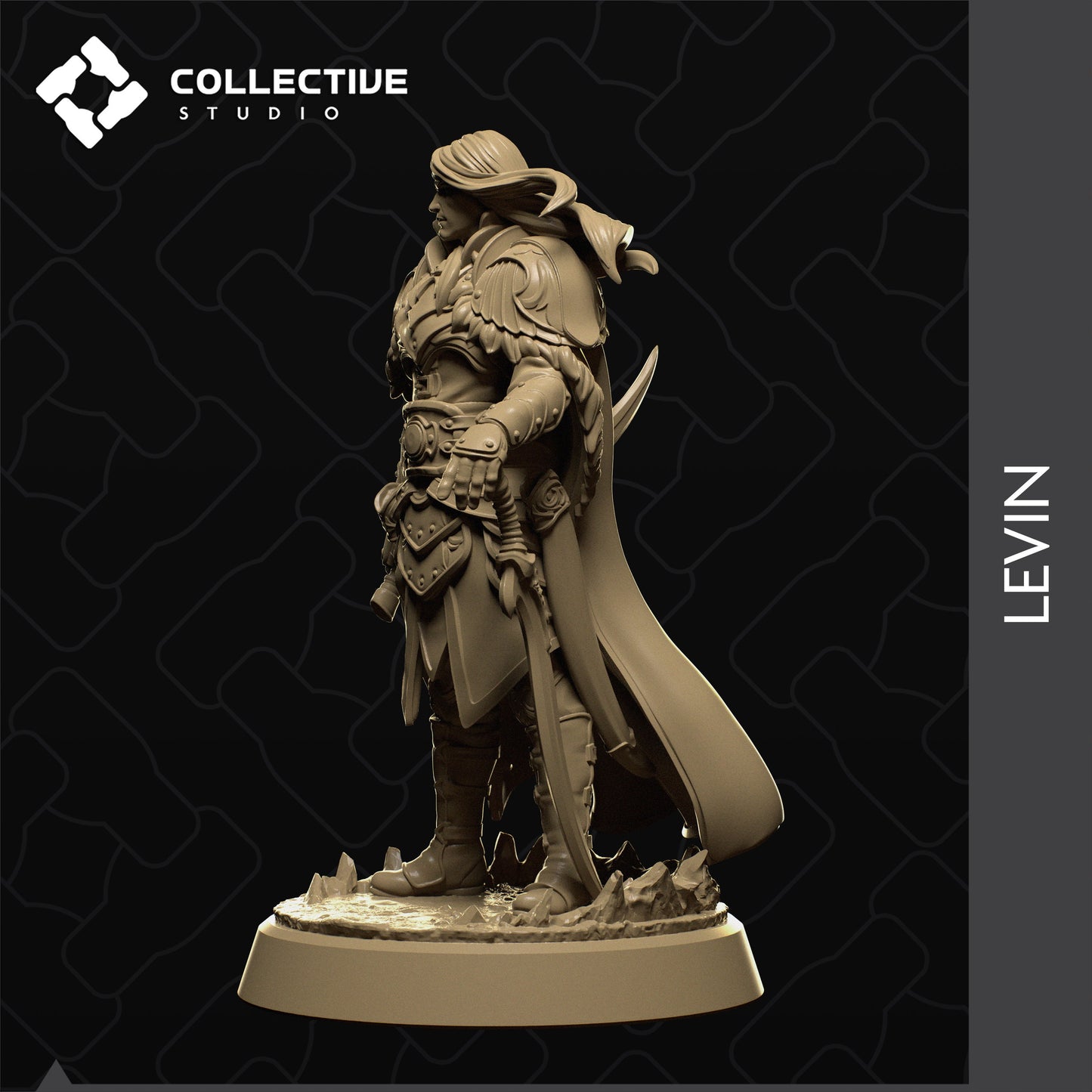 Levin, Collective Studios | Dungeons and Dragons | Pathfinder | Table Top RPG | 3D Printed Model