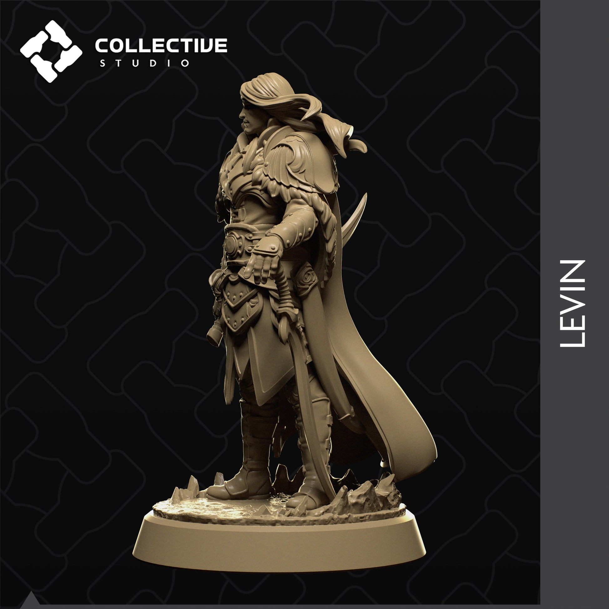 Levin, Collective Studios | Dungeons and Dragons | Pathfinder | Table Top RPG | 3D Printed Model