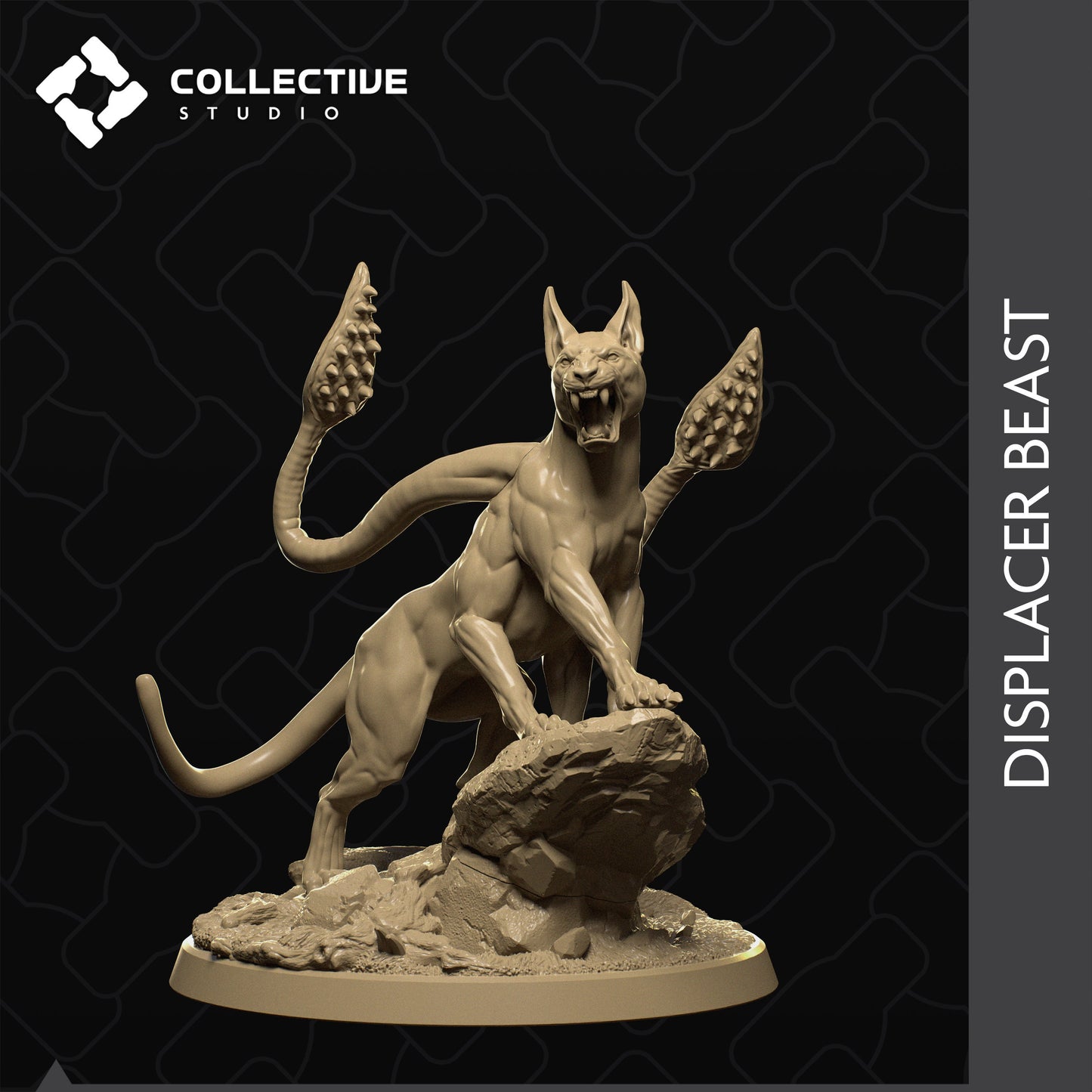 Displacer Beast, Collective Studios | Dungeons and Dragons | Pathfinder | Table Top RPG | 3D Printed Model